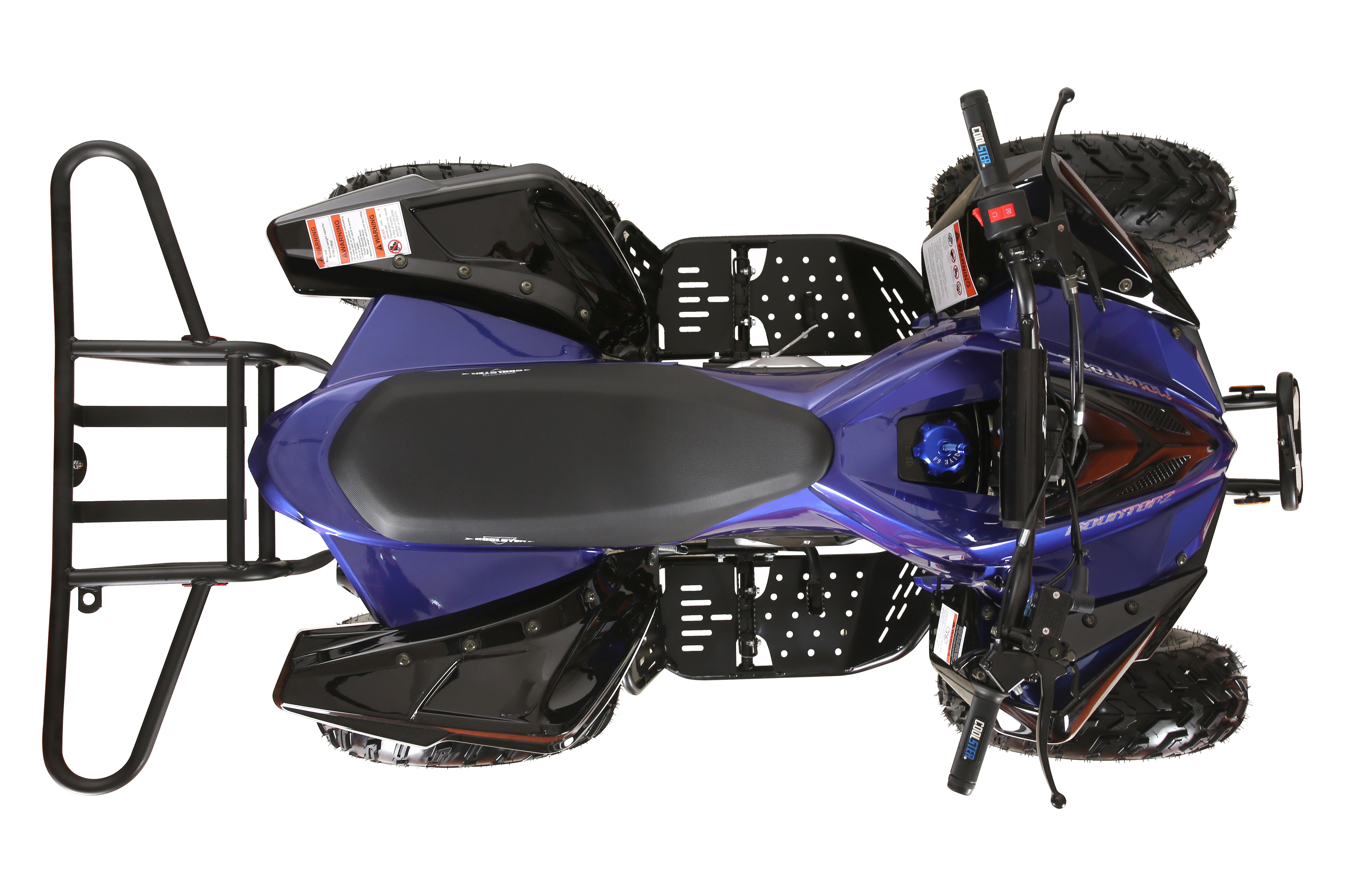 Coolster Gas ATV, 200CC 4-Stroke Mini Gas 4 Wheeler with Front and Rear Disc Brake, with Speed Control and LED Lights, Weight Support Up to 220 LBS, Max Speed 15mph