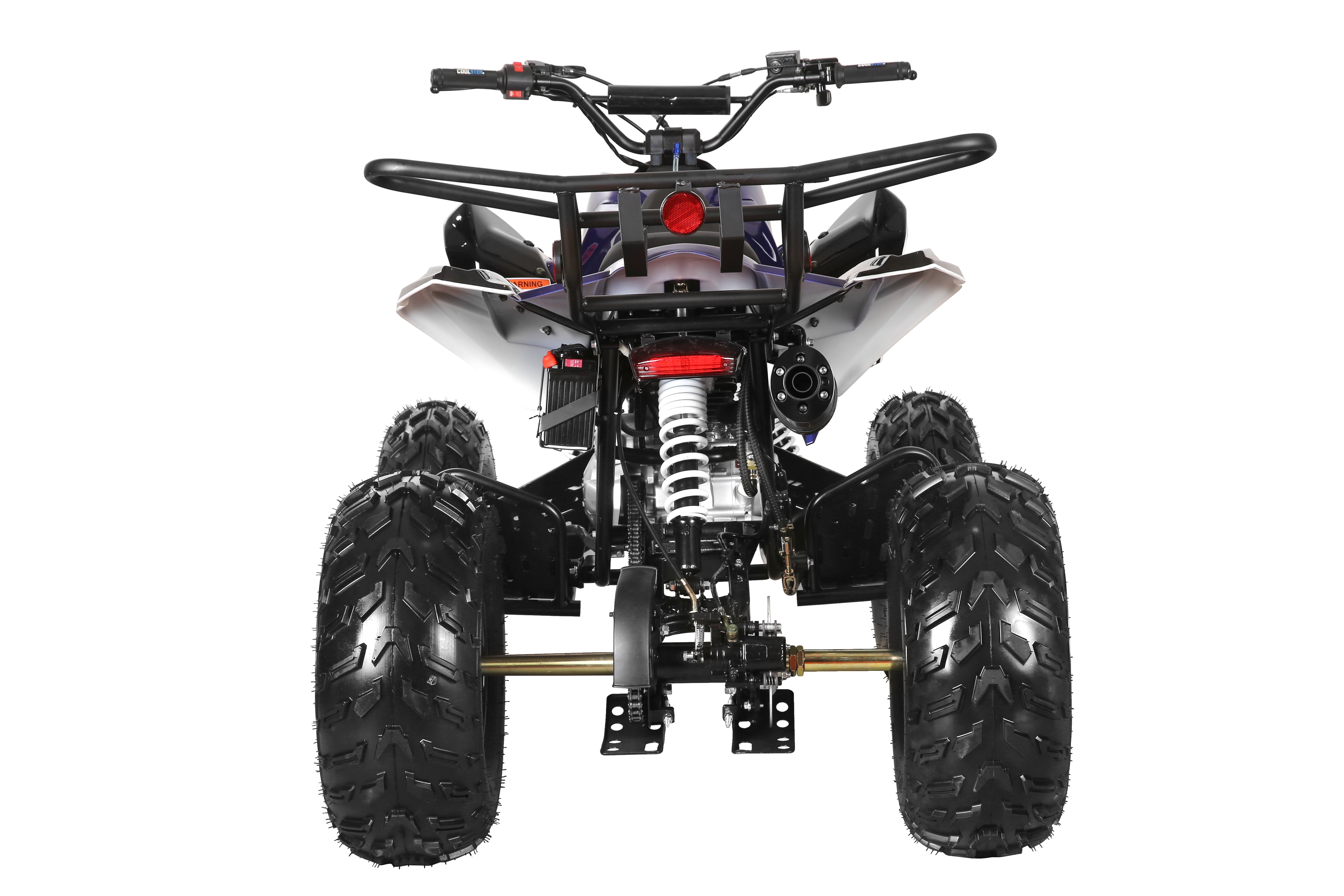 Coolster Gas ATV, 200CC 4-Stroke Mini Gas 4 Wheeler with Front and Rear Disc Brake, with Speed Control and LED Lights, Weight Support Up to 220 LBS, Max Speed 15mph