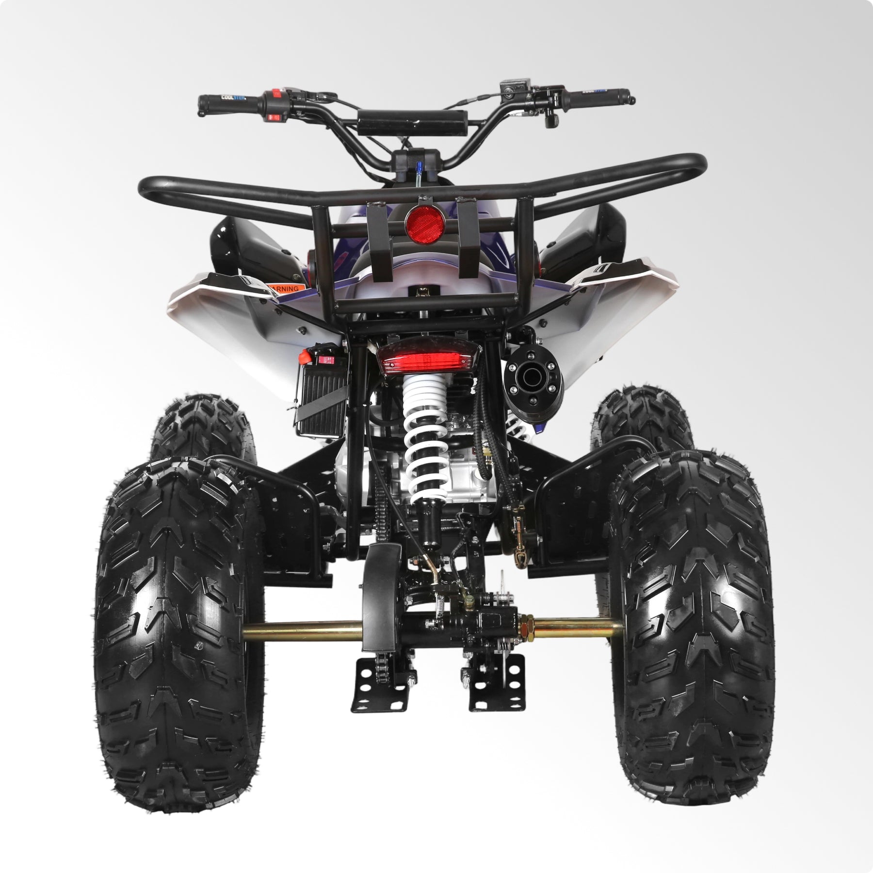 Coolster Gas ATV, 200CC 4-Stroke Mini Gas 4 Wheeler with Front and Rear Disc Brake, with Speed Control and LED Lights, Weight Support Up to 220 LBS, Max Speed 15mph
