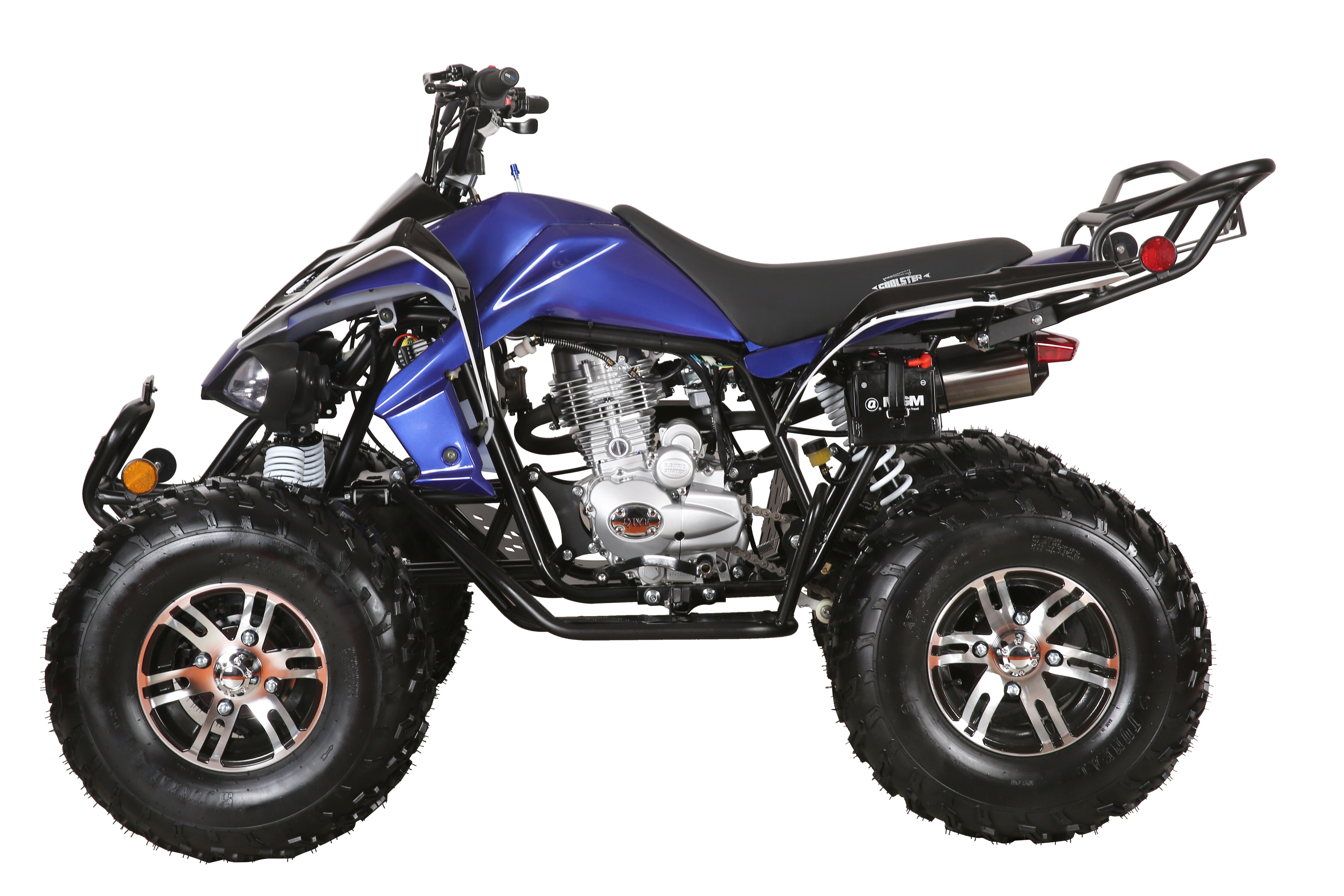 Coolster Gas ATV, 200CC 4-Stroke Mini Gas 4 Wheeler with Front and Rear Disc Brake, with Speed Control and LED Lights, Weight Support Up to 220 LBS, Max Speed 15mph