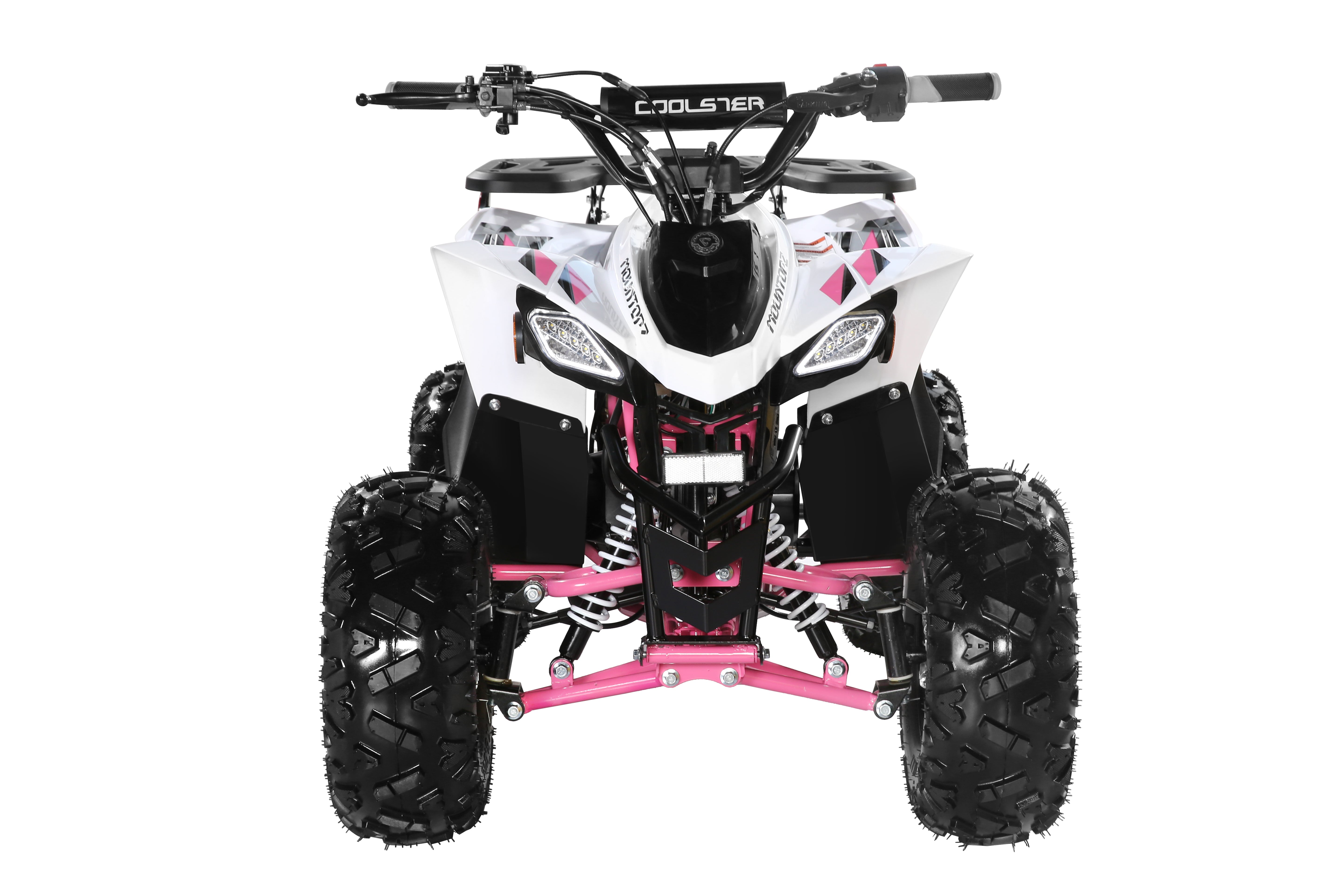 Coolster Gas ATV, 125CC 4-Stroke Mini Gas 4 Wheeler with Front and Rear Disc Brake, with Speed Control and LED Lights, Weight Support Up to 165 LBS, Max Speed 15mph