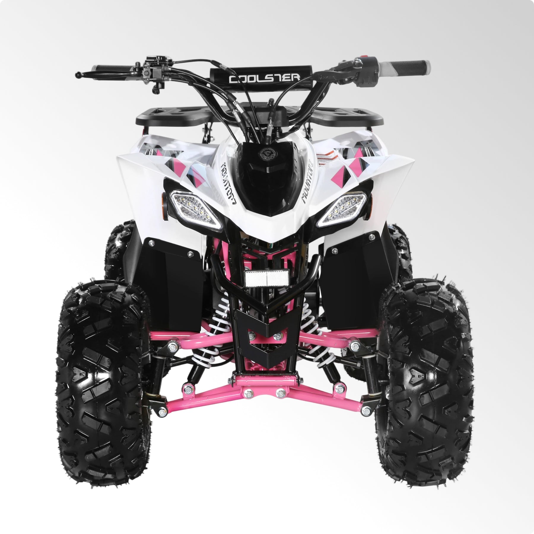 Coolster Gas ATV, 125CC 4-Stroke Mini Gas 4 Wheeler with Front and Rear Disc Brake, with Speed Control and LED Lights, Weight Support Up to 165 LBS, Max Speed 15mph