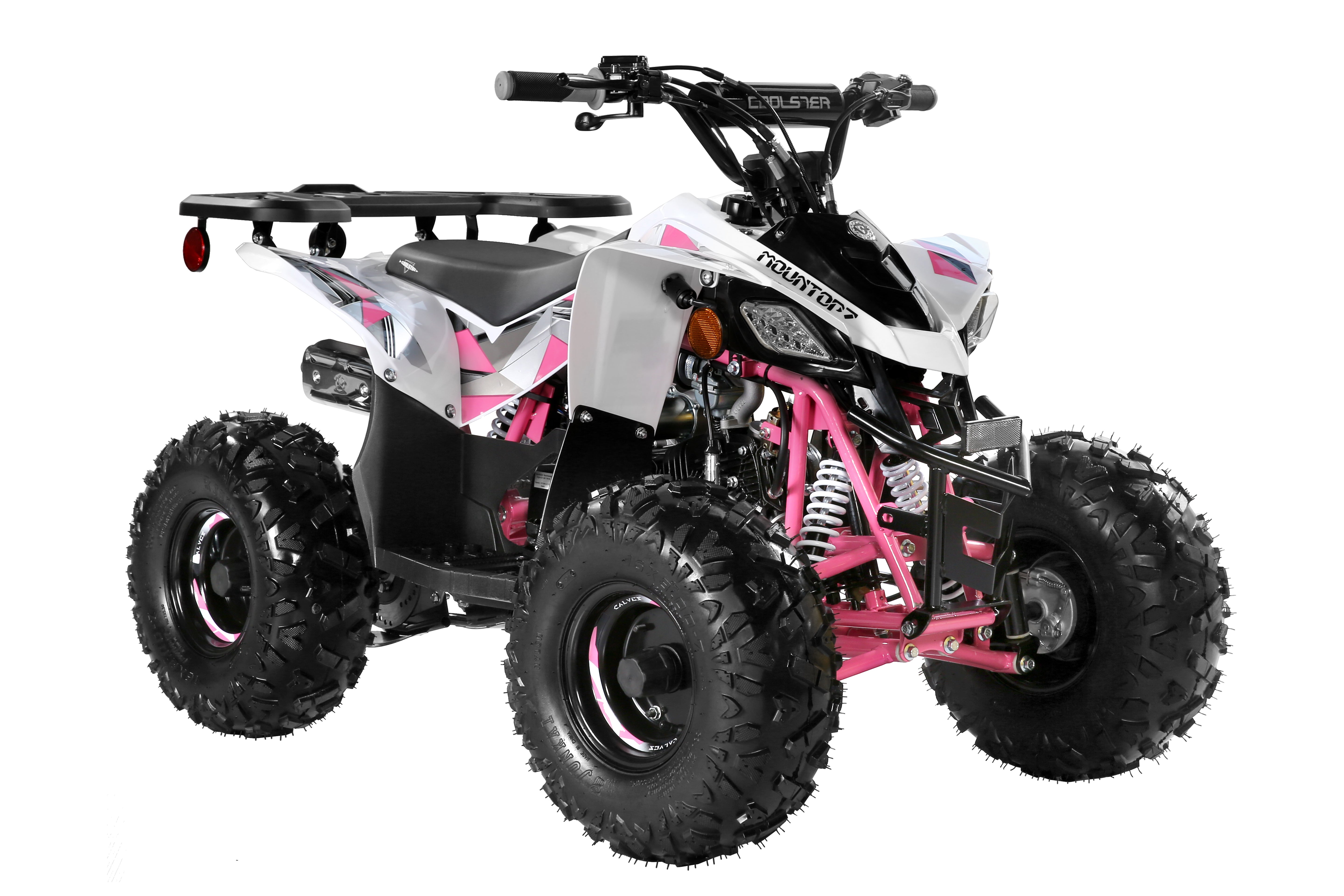 Coolster Gas ATV, 125CC 4-Stroke Mini Gas 4 Wheeler with Front and Rear Disc Brake, with Speed Control and LED Lights, Weight Support Up to 165 LBS, Max Speed 15mph