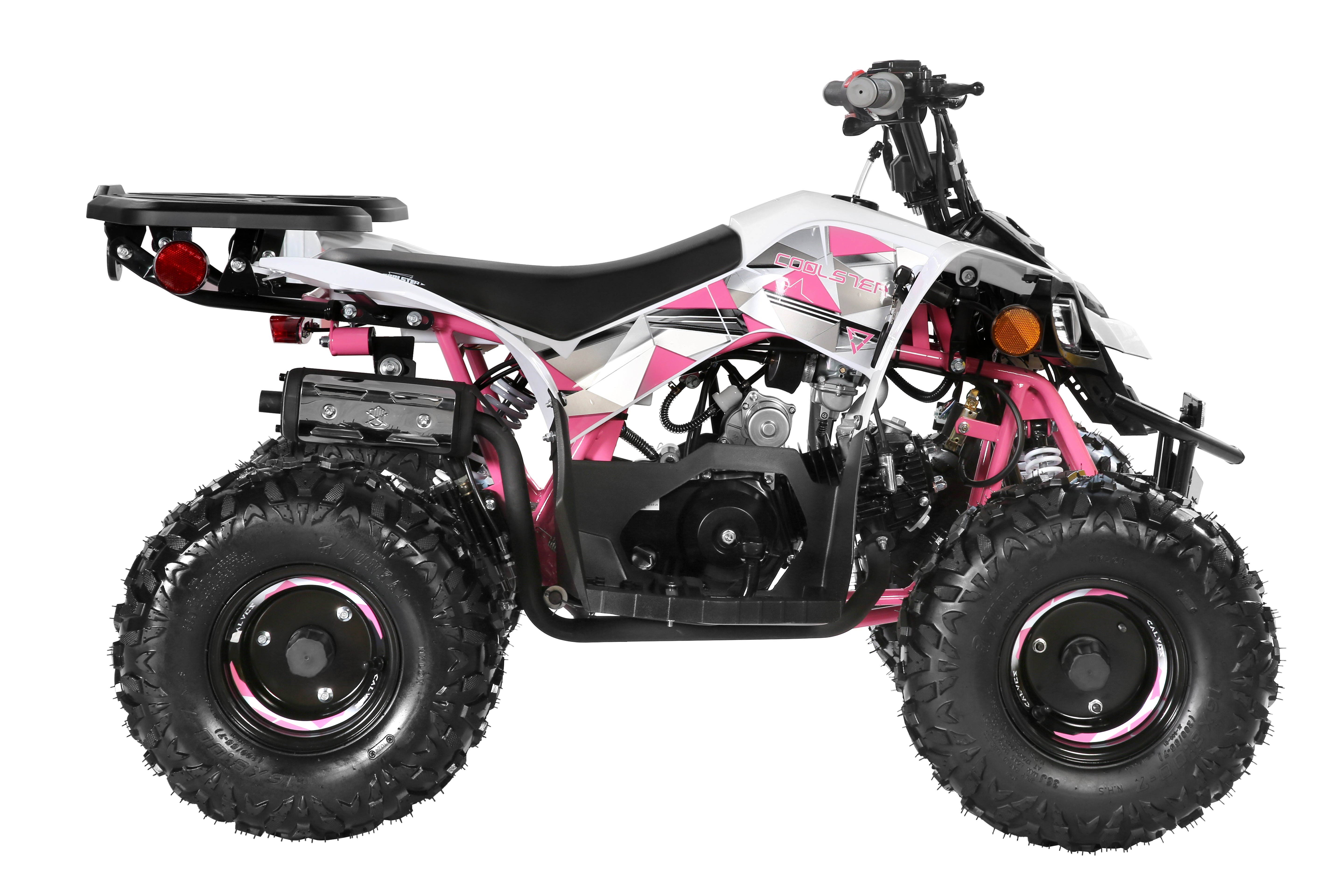 Coolster Gas ATV, 125CC 4-Stroke Mini Gas 4 Wheeler with Front and Rear Disc Brake, with Speed Control and LED Lights, Weight Support Up to 165 LBS, Max Speed 15mph