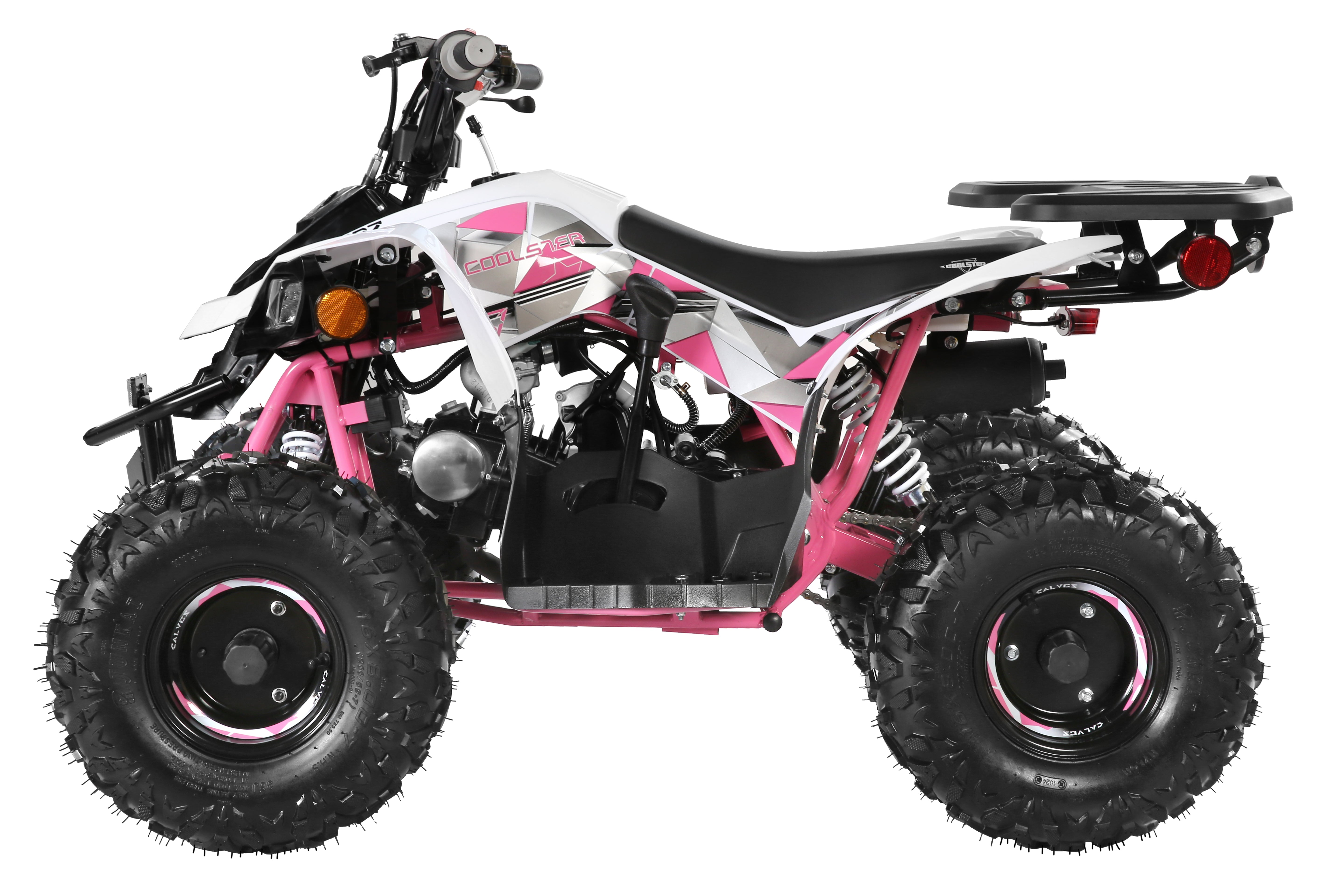 Coolster Gas ATV, 125CC 4-Stroke Mini Gas 4 Wheeler with Front and Rear Disc Brake, with Speed Control and LED Lights, Weight Support Up to 165 LBS, Max Speed 15mph