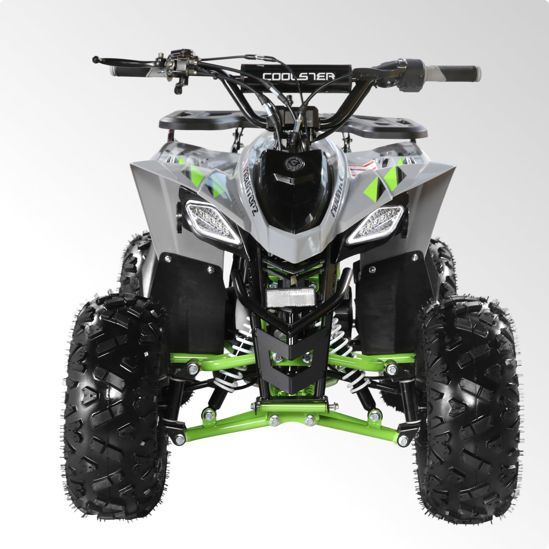 Coolster Gas ATV, 125CC 4-Stroke Mini Gas 4 Wheeler with Front and Rear Disc Brake, with Speed Control and LED Lights, Weight Support Up to 165 LBS, Max Speed 15mph