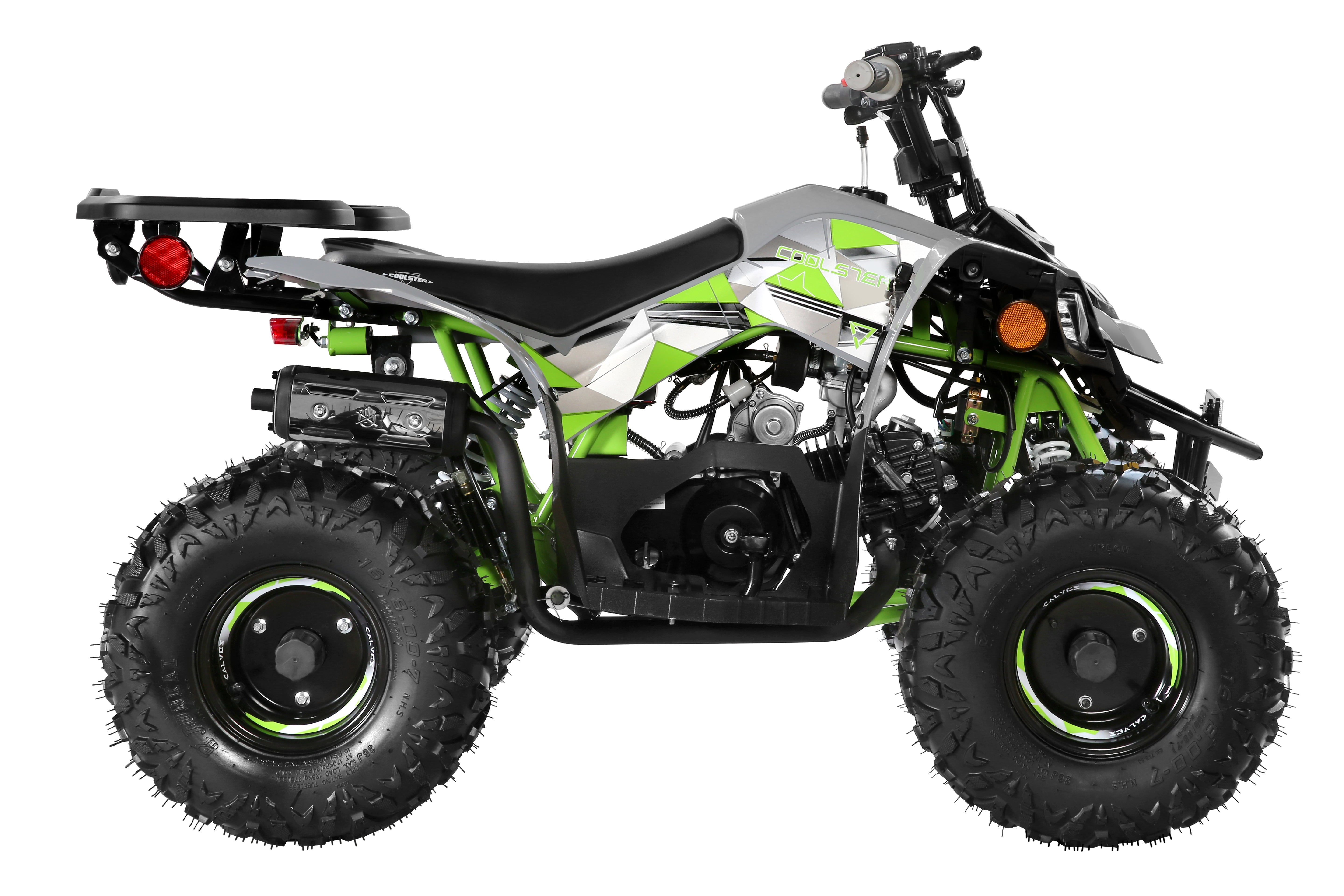 Coolster Gas ATV, 125CC 4-Stroke Mini Gas 4 Wheeler with Front and Rear Disc Brake, with Speed Control and LED Lights, Weight Support Up to 165 LBS, Max Speed 15mph