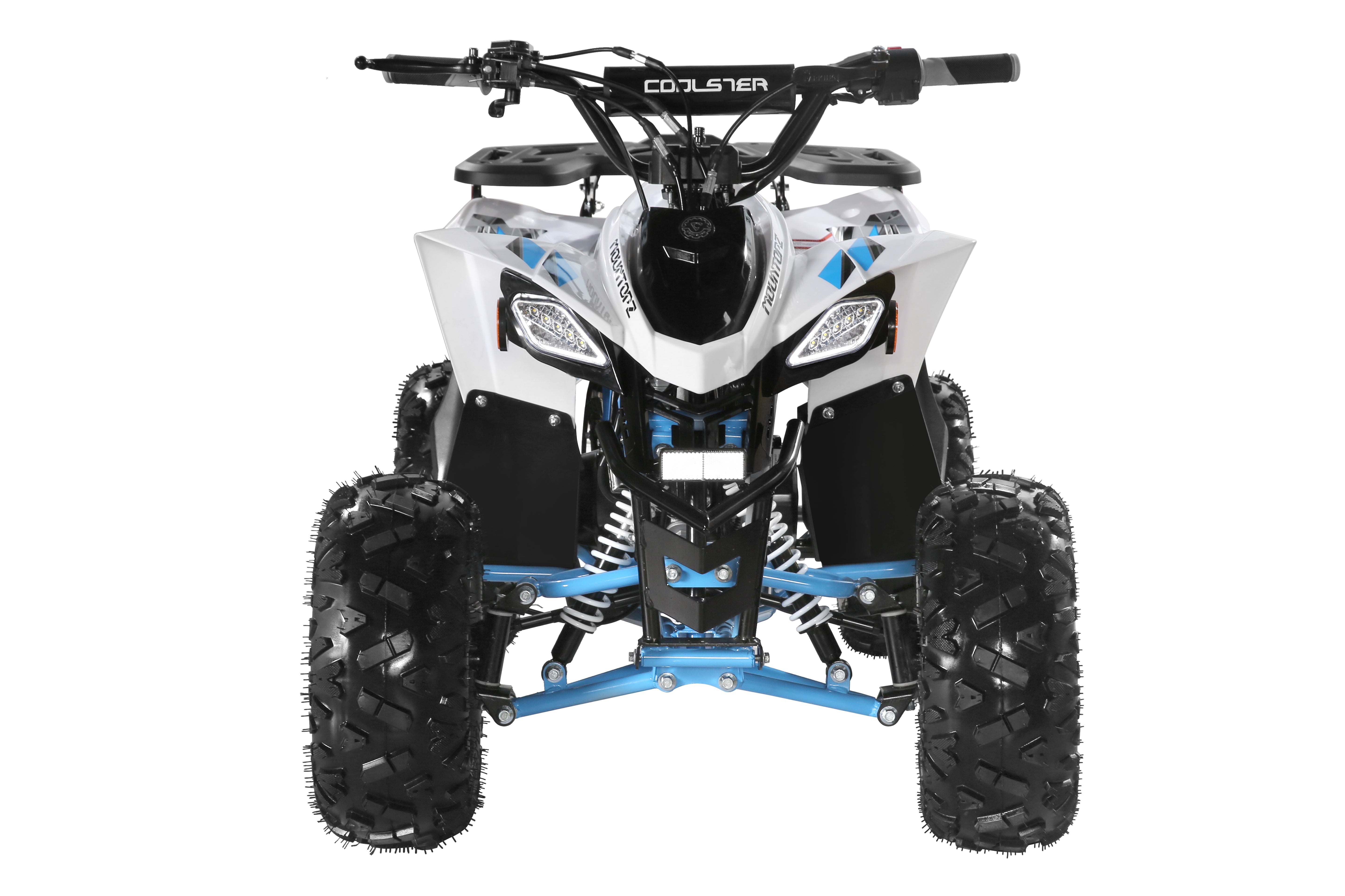 Coolster Gas ATV, 125CC 4-Stroke Mini Gas 4 Wheeler with Front and Rear Disc Brake, with Speed Control and LED Lights, Weight Support Up to 165 LBS, Max Speed 15mph