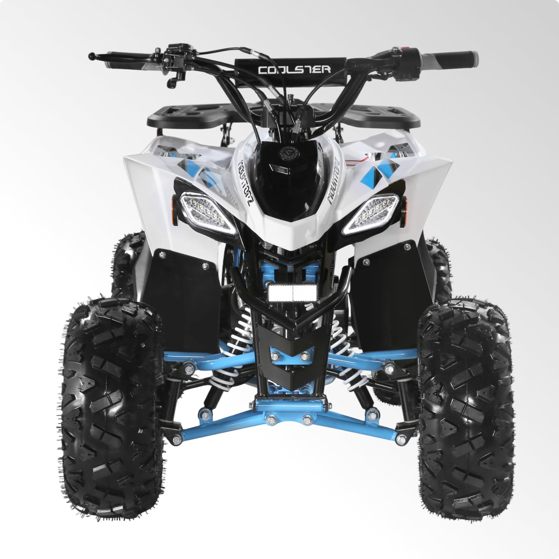 Coolster Gas ATV, 125CC 4-Stroke Mini Gas 4 Wheeler with Front and Rear Disc Brake, with Speed Control and LED Lights, Weight Support Up to 165 LBS, Max Speed 15mph