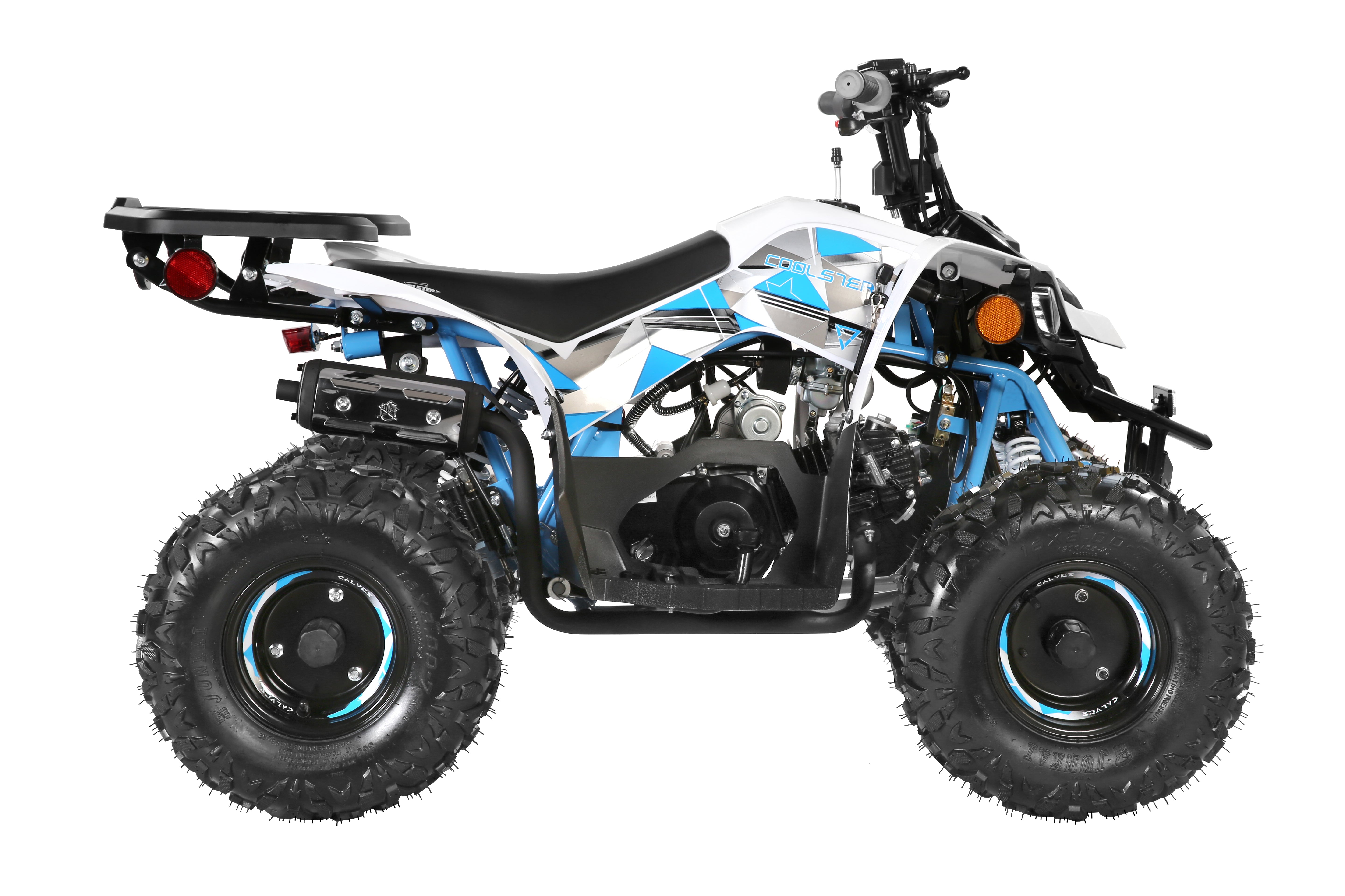 Coolster Gas ATV, 125CC 4-Stroke Mini Gas 4 Wheeler with Front and Rear Disc Brake, with Speed Control and LED Lights, Weight Support Up to 165 LBS, Max Speed 15mph