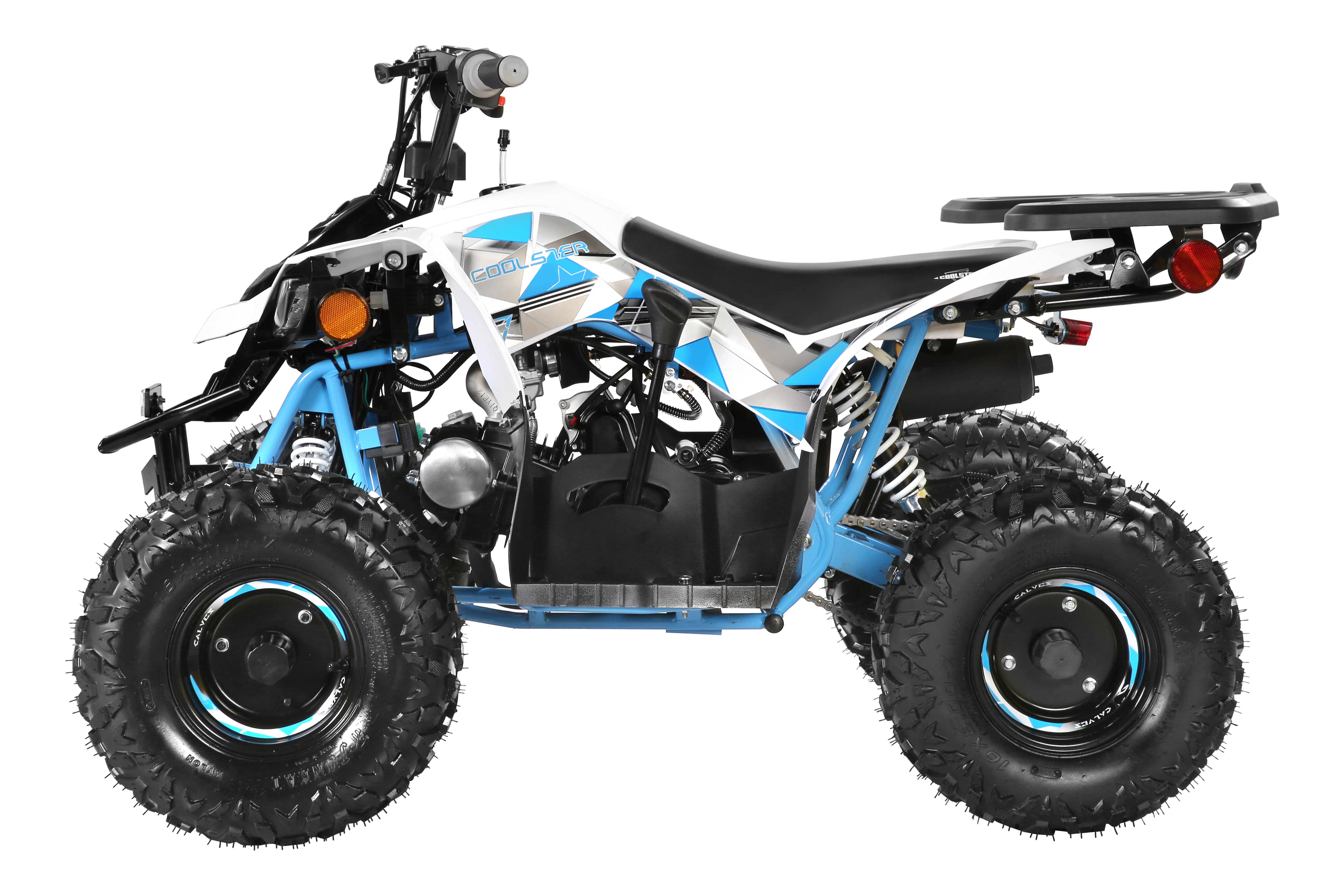 Coolster Gas ATV, 125CC 4-Stroke Mini Gas 4 Wheeler with Front and Rear Disc Brake, with Speed Control and LED Lights, Weight Support Up to 165 LBS, Max Speed 15mph