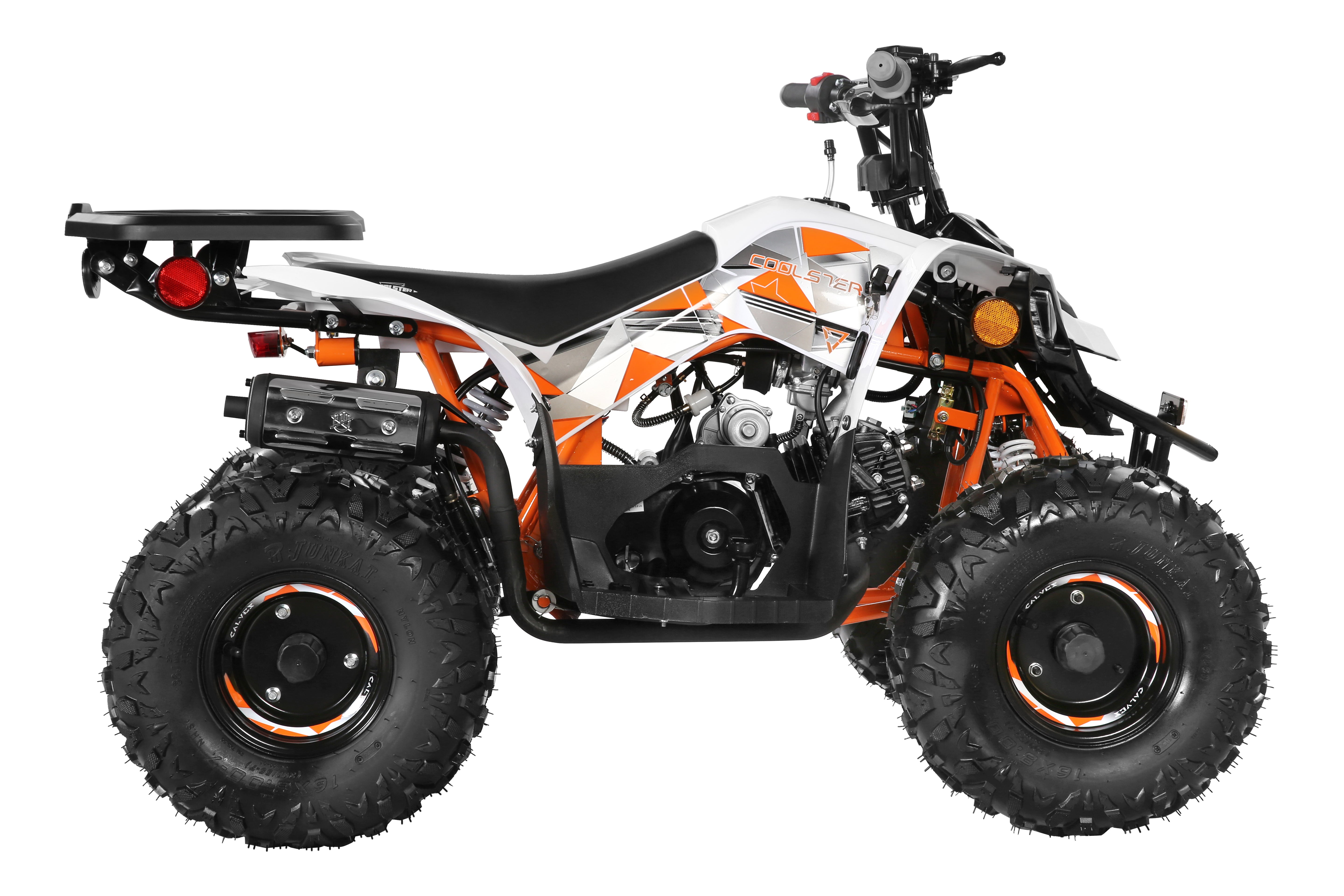 Coolster Gas ATV, 125CC 4-Stroke Mini Gas 4 Wheeler with Front and Rear Disc Brake, with Speed Control and LED Lights, Weight Support Up to 165 LBS, Max Speed 15mph
