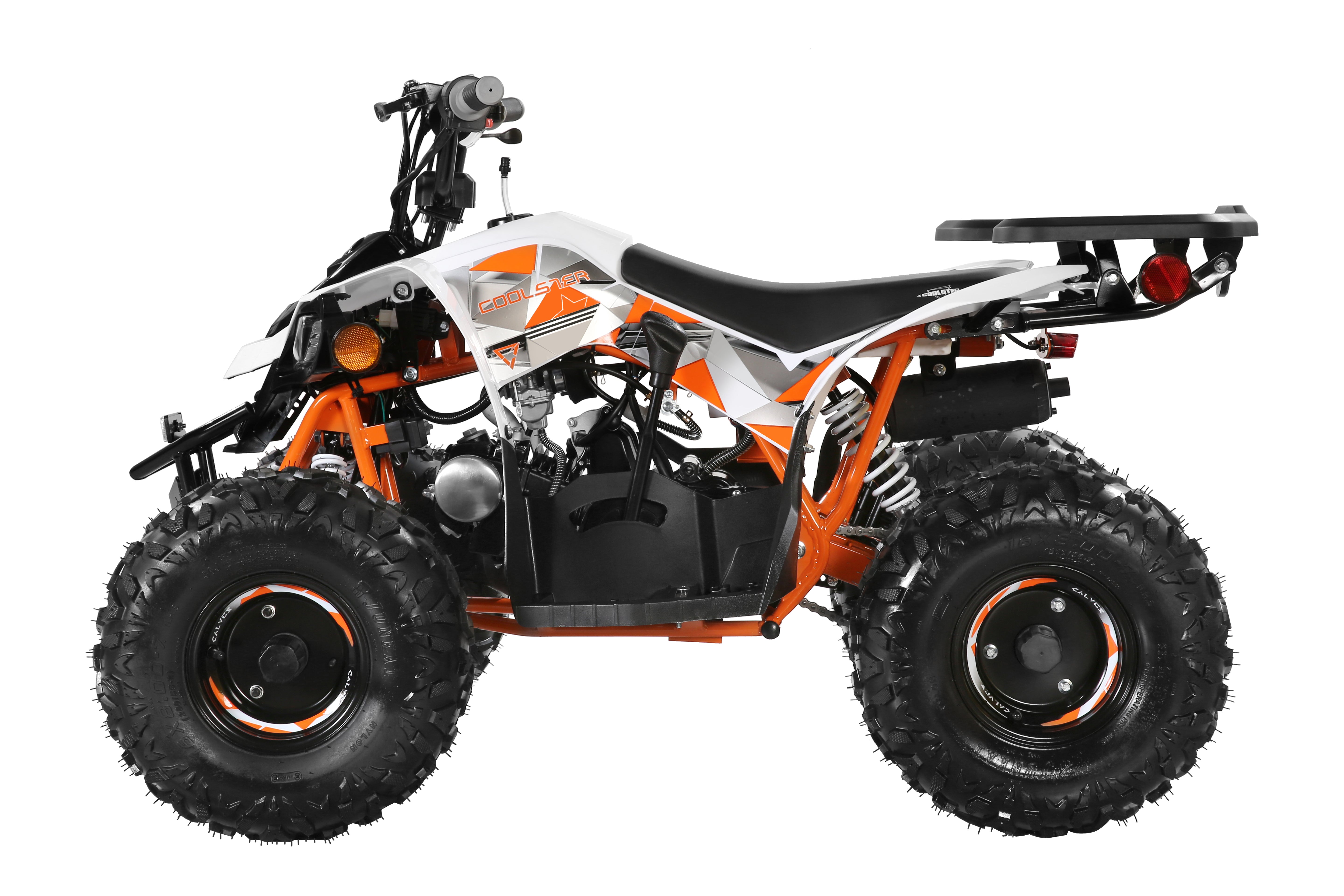 Coolster Gas ATV, 125CC 4-Stroke Mini Gas 4 Wheeler with Front and Rear Disc Brake, with Speed Control and LED Lights, Weight Support Up to 165 LBS, Max Speed 15mph