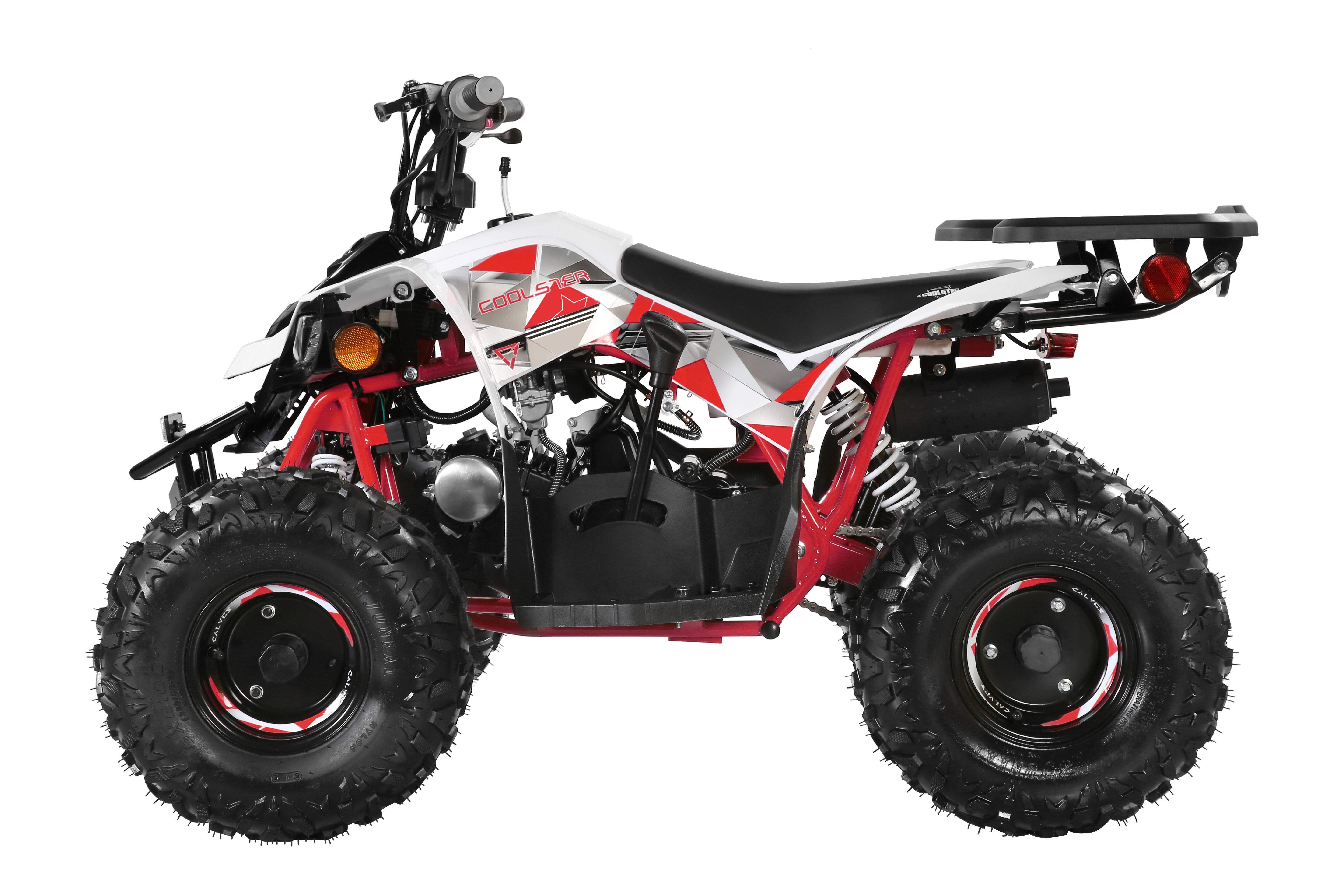 Coolster Gas ATV, 125CC 4-Stroke Mini Gas 4 Wheeler with Front and Rear Disc Brake, with Speed Control and LED Lights, Weight Support Up to 165 LBS, Max Speed 15mph