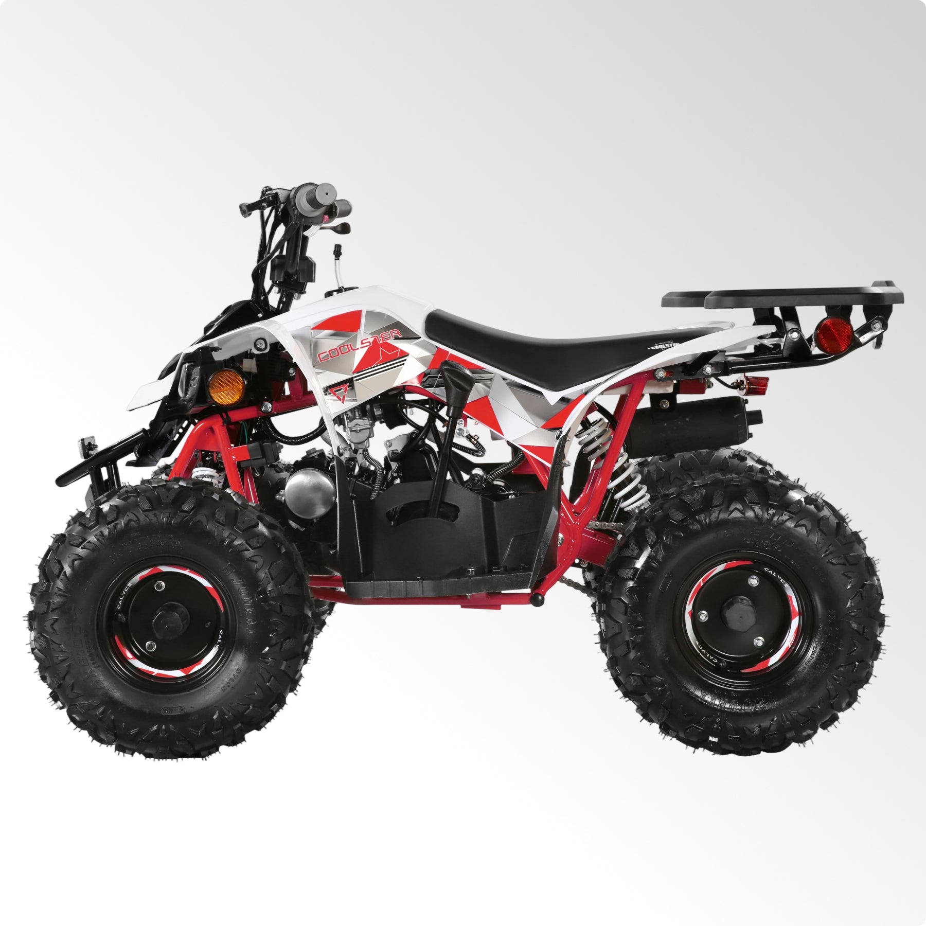 Coolster Gas ATV, 125CC 4-Stroke Mini Gas 4 Wheeler with Front and Rear Disc Brake, with Speed Control and LED Lights, Weight Support Up to 165 LBS, Max Speed 15mph