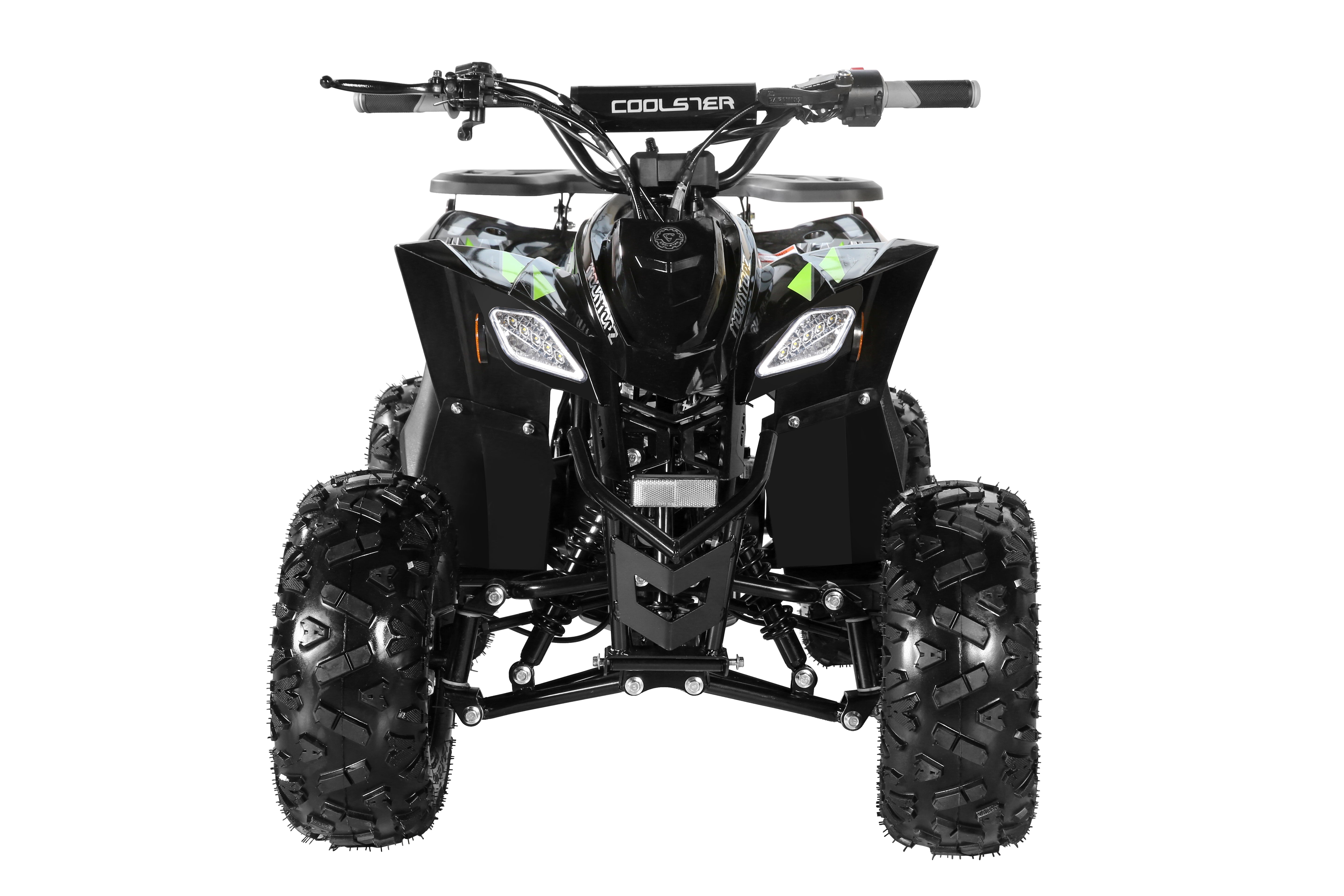 Coolster Gas ATV, 125CC 4-Stroke Mini Gas 4 Wheeler with Front and Rear Disc Brake, with Speed Control and LED Lights, Weight Support Up to 165 LBS, Max Speed 15mph