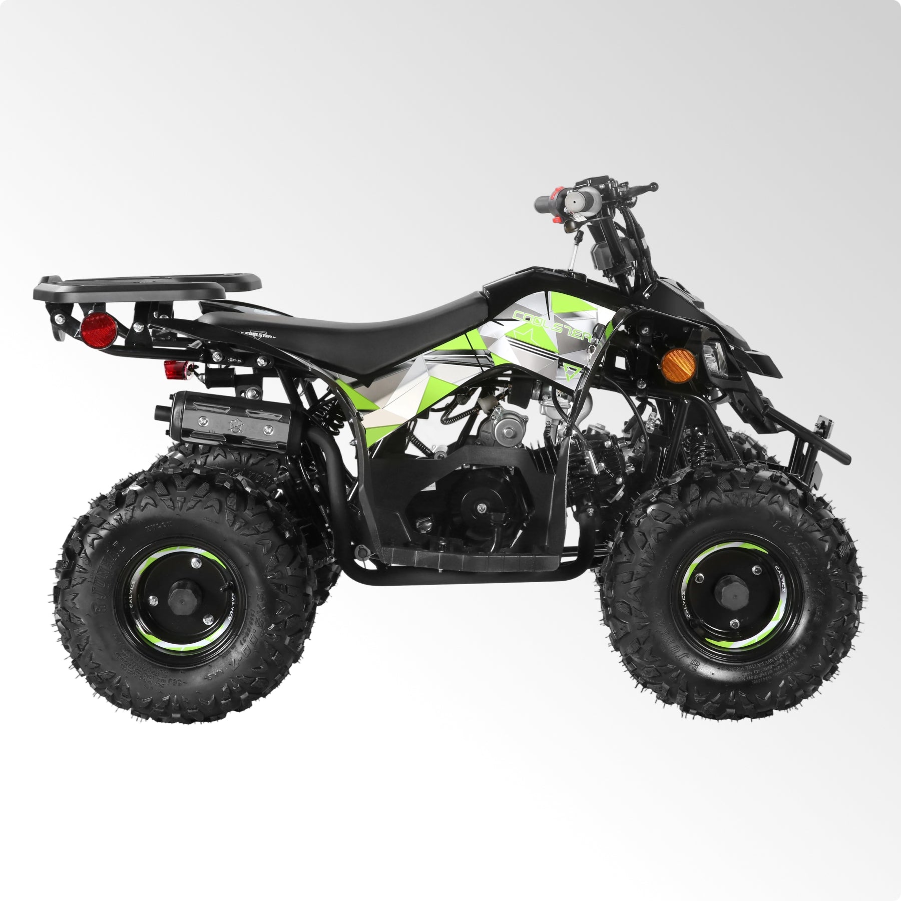 Coolster Gas ATV, 125CC 4-Stroke Mini Gas 4 Wheeler with Front and Rear Disc Brake, with Speed Control and LED Lights, Weight Support Up to 165 LBS, Max Speed 15mph