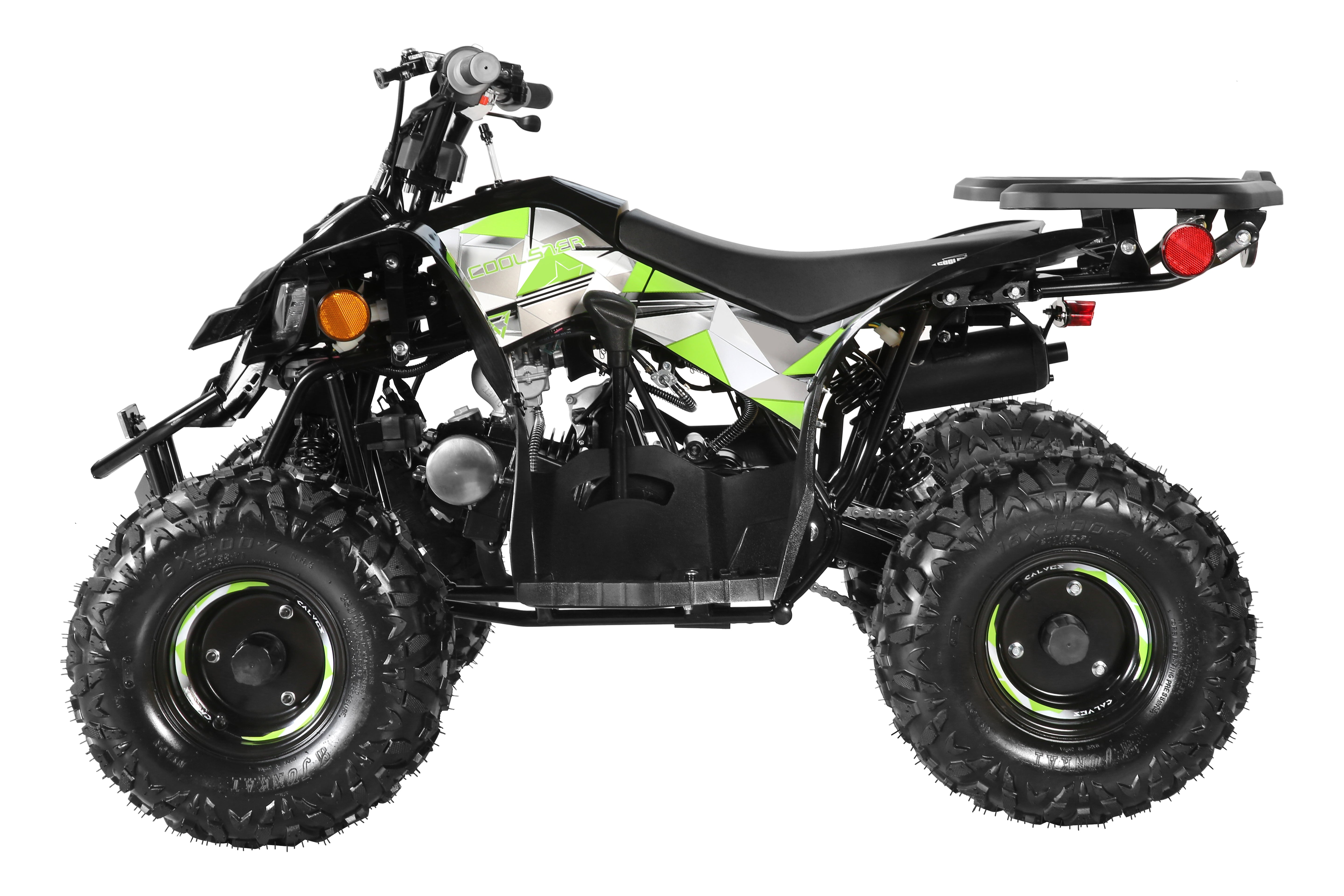 Coolster Gas ATV, 125CC 4-Stroke Mini Gas 4 Wheeler with Front and Rear Disc Brake, with Speed Control and LED Lights, Weight Support Up to 165 LBS, Max Speed 15mph