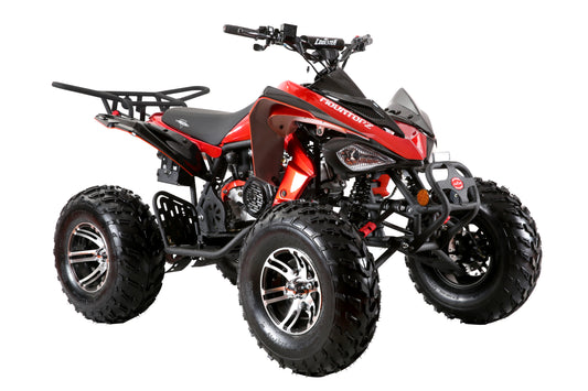 Coolster Gas ATV, 170CC 4-Stroke Mini Gas 4 Wheeler with Front and Rear Disc Brake, with Speed Control and LED Lights, Weight Support Up to 220 LBS, Max Speed 15mph