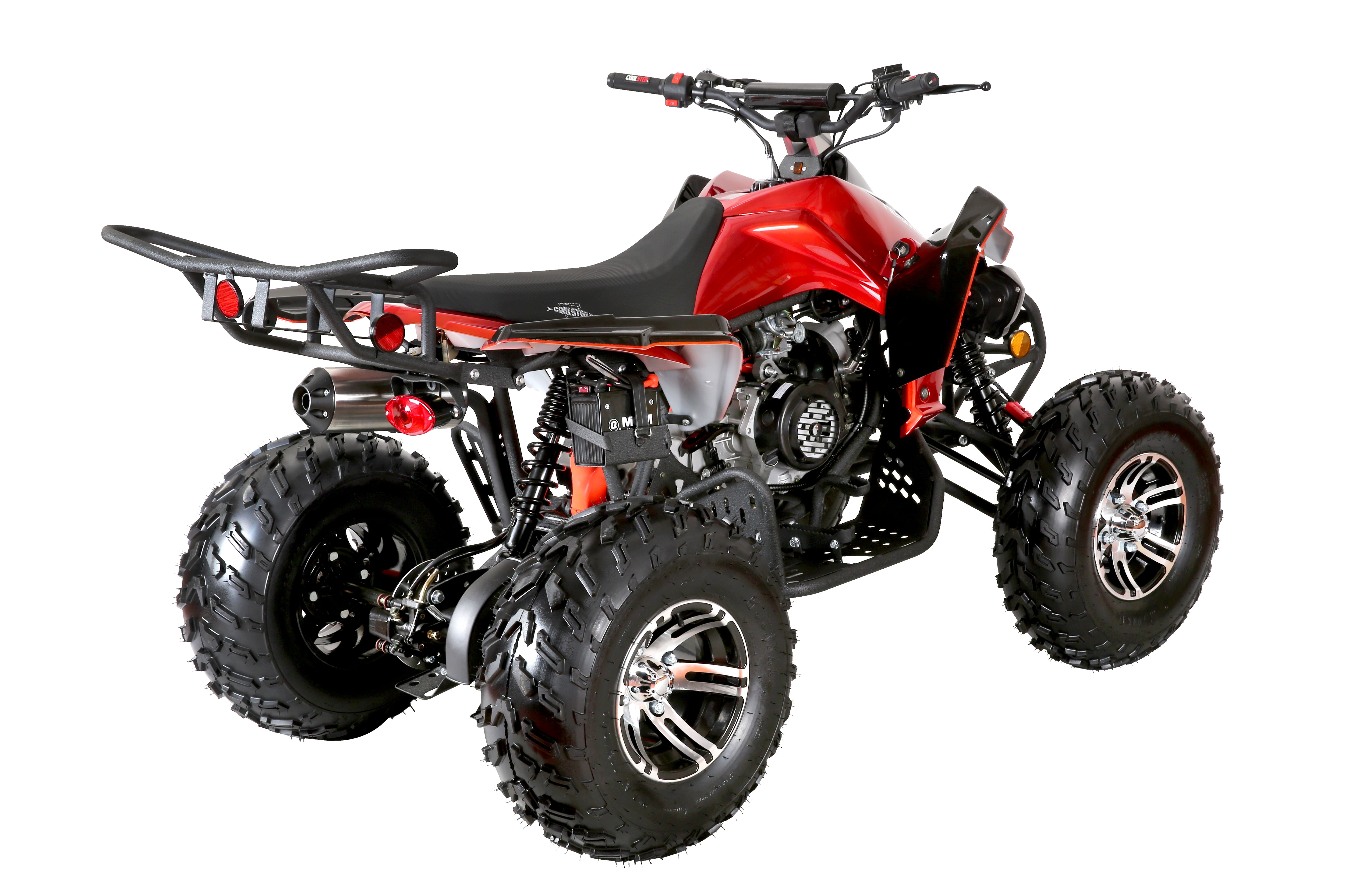 Coolster Gas ATV, 170CC 4-Stroke Mini Gas 4 Wheeler with Front and Rear Disc Brake, with Speed Control and LED Lights, Weight Support Up to 220 LBS, Max Speed 15mph