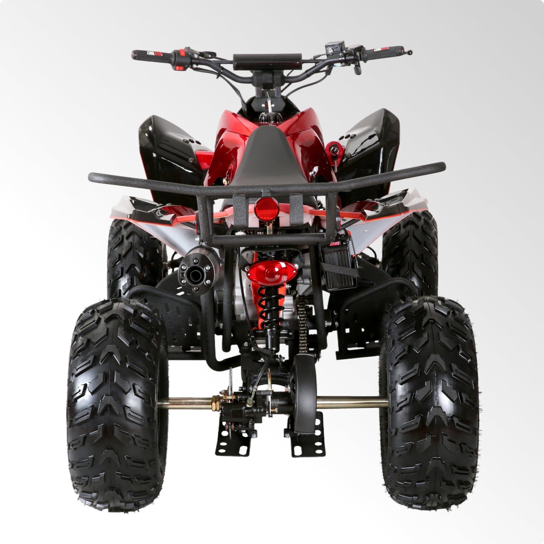 Coolster Gas ATV, 170CC 4-Stroke Mini Gas 4 Wheeler with Front and Rear Disc Brake, with Speed Control and LED Lights, Weight Support Up to 220 LBS, Max Speed 15mph
