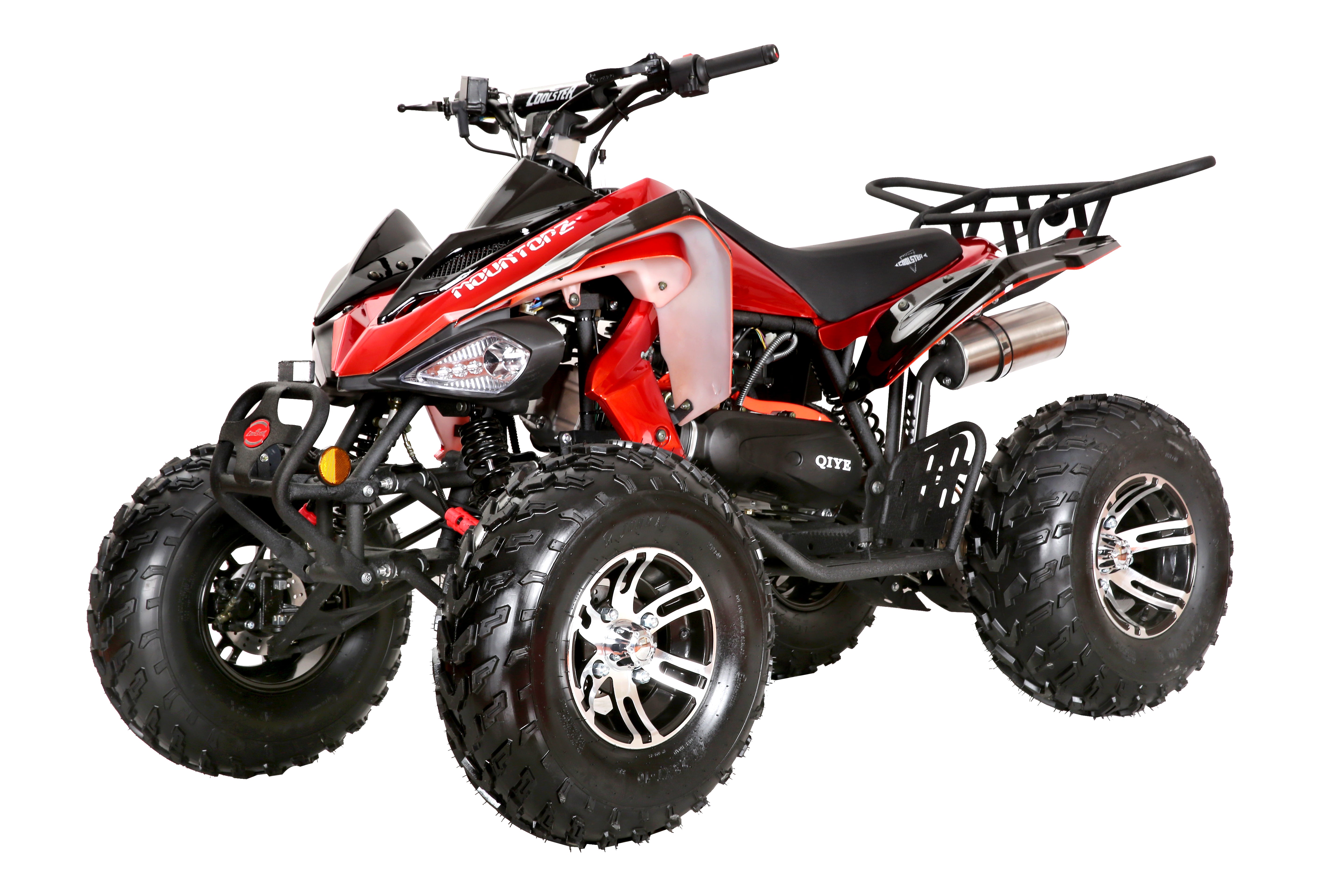 Coolster Gas ATV, 170CC 4-Stroke Mini Gas 4 Wheeler with Front and Rear Disc Brake, with Speed Control and LED Lights, Weight Support Up to 220 LBS, Max Speed 15mph