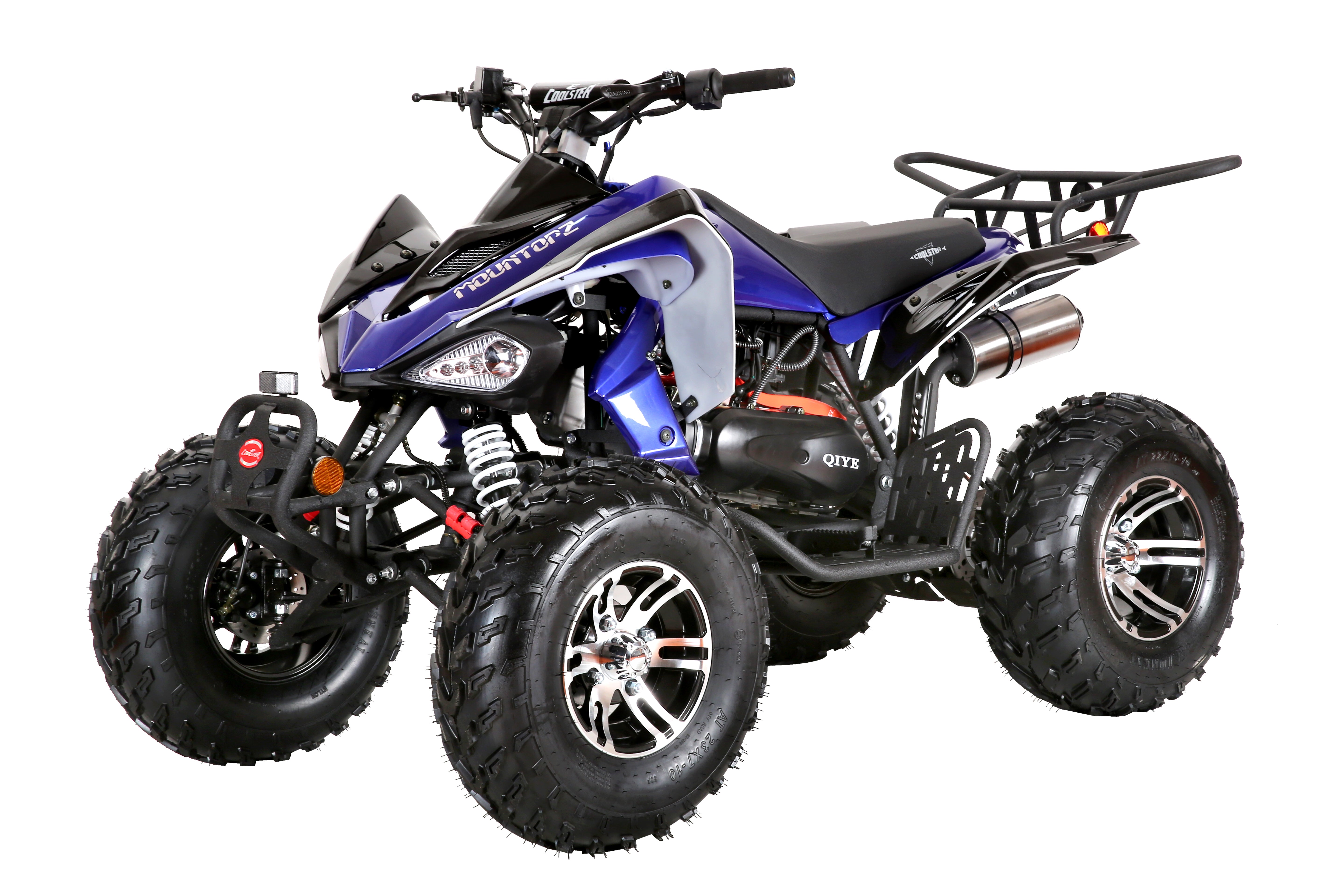 Coolster Gas ATV, 170CC 4-Stroke Mini Gas 4 Wheeler with Front and Rear Disc Brake, with Speed Control and LED Lights, Weight Support Up to 220 LBS, Max Speed 15mph