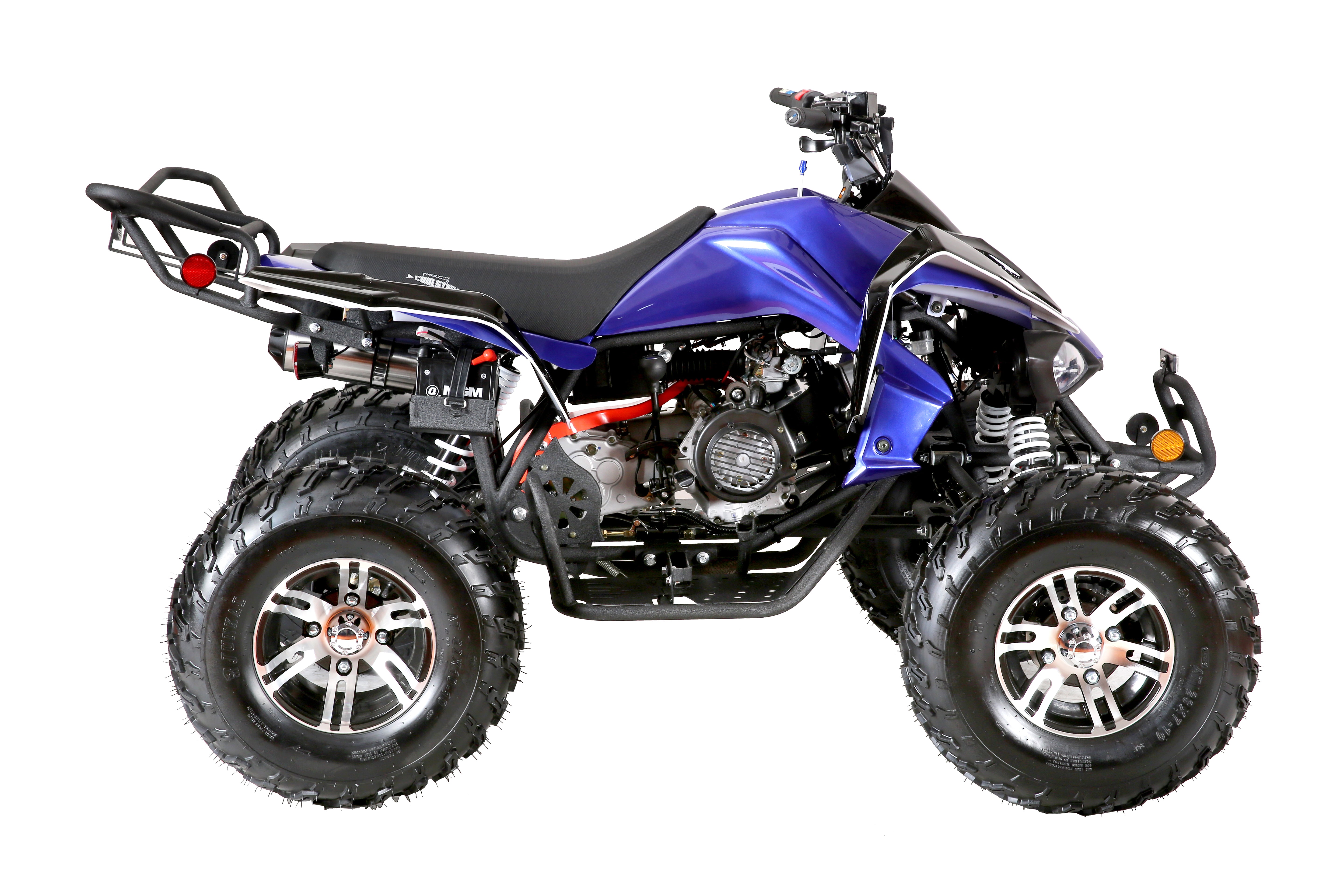 Coolster Gas ATV, 170CC 4-Stroke Mini Gas 4 Wheeler with Front and Rear Disc Brake, with Speed Control and LED Lights, Weight Support Up to 220 LBS, Max Speed 15mph