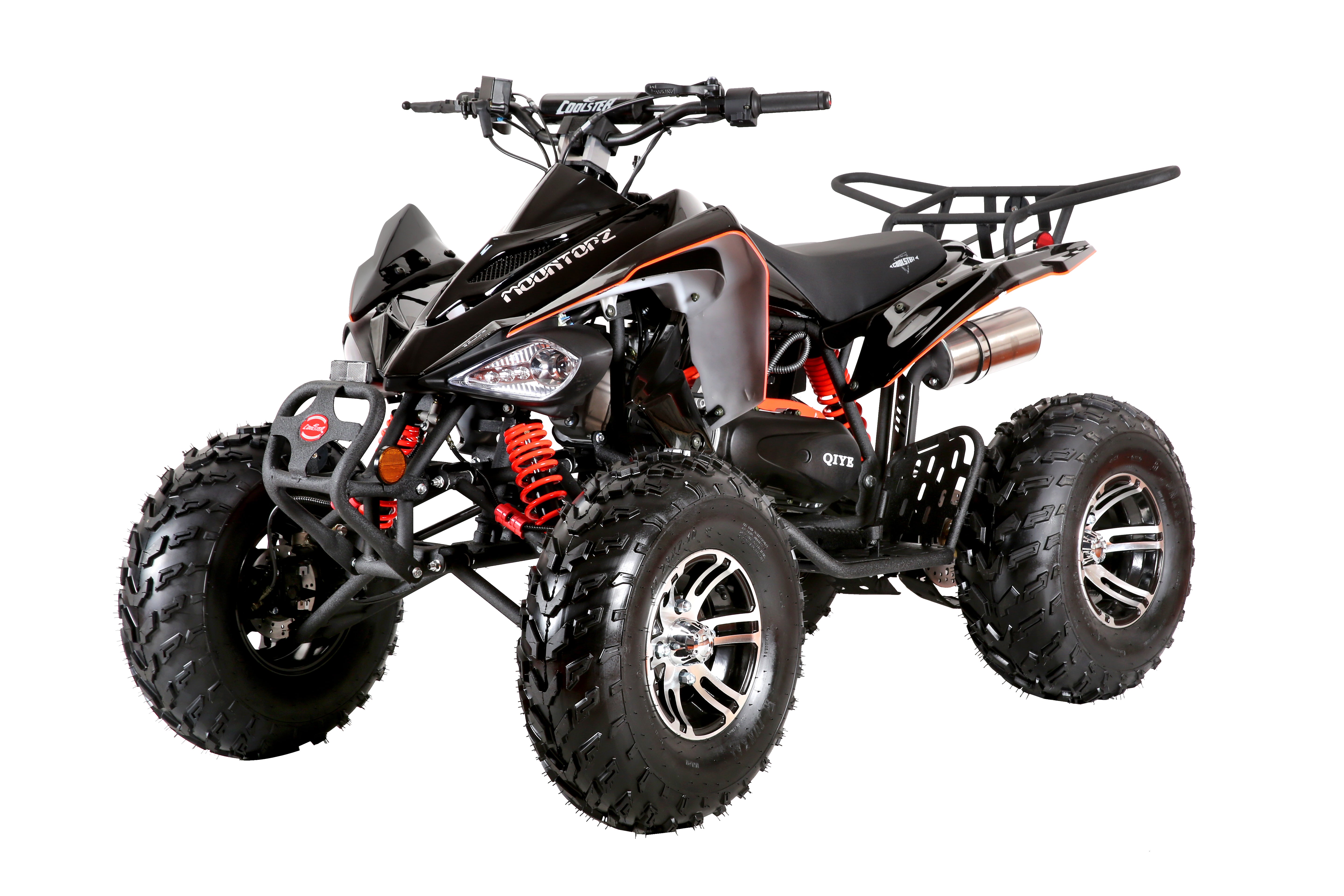 Coolster Gas ATV, 170CC 4-Stroke Mini Gas 4 Wheeler with Front and Rear Disc Brake, with Speed Control and LED Lights, Weight Support Up to 220 LBS, Max Speed 15mph
