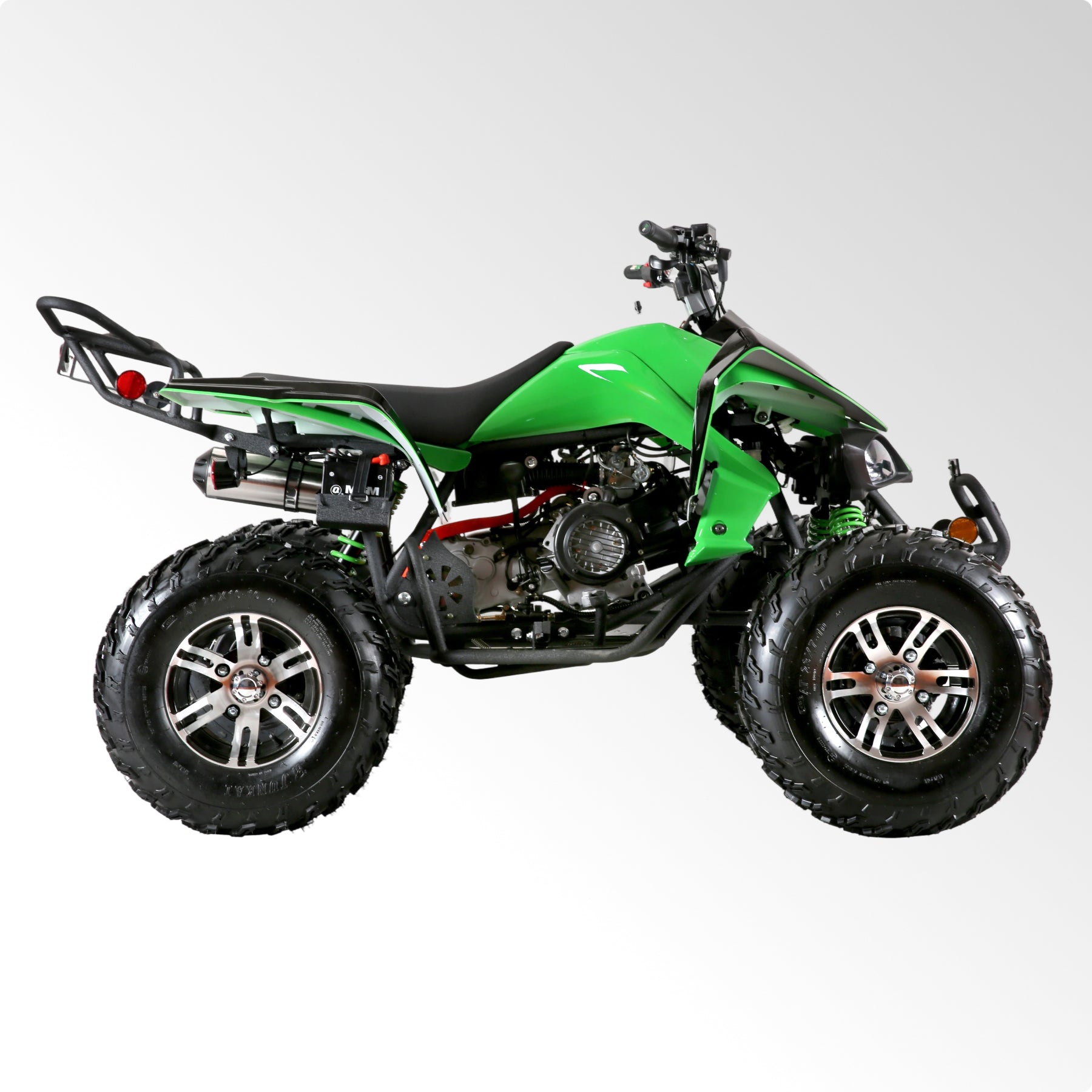 Coolster Gas ATV, 170CC 4-Stroke Mini Gas 4 Wheeler with Front and Rear Disc Brake, with Speed Control and LED Lights, Weight Support Up to 220 LBS, Max Speed 15mph