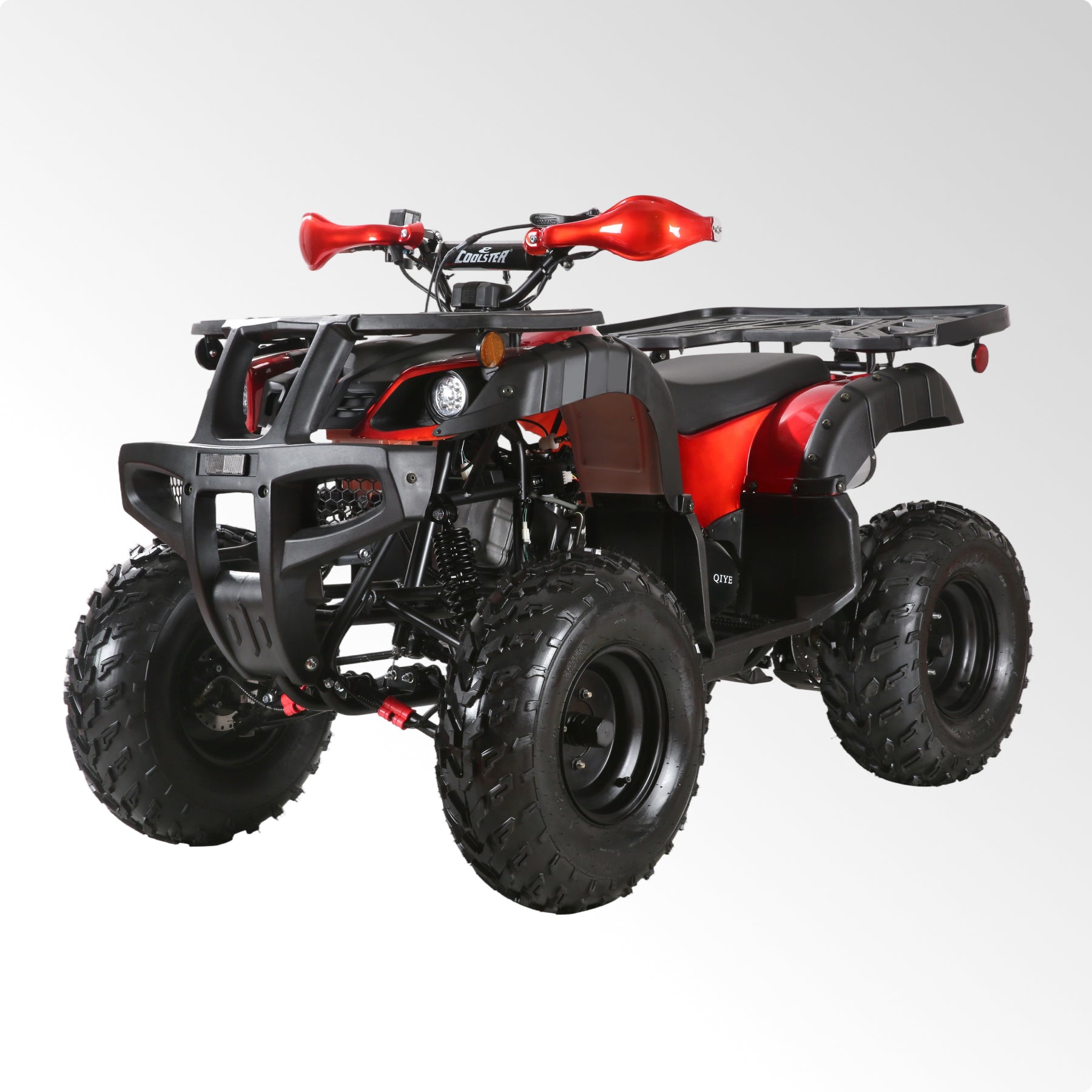 Coolster Gas ATV, 170CC 4-Stroke Mini Gas 4 Wheeler with Front and Rear Disc Brake, with Speed Control and LED Lights, Weight Support Up to 220 LBS, Max Speed 10mph