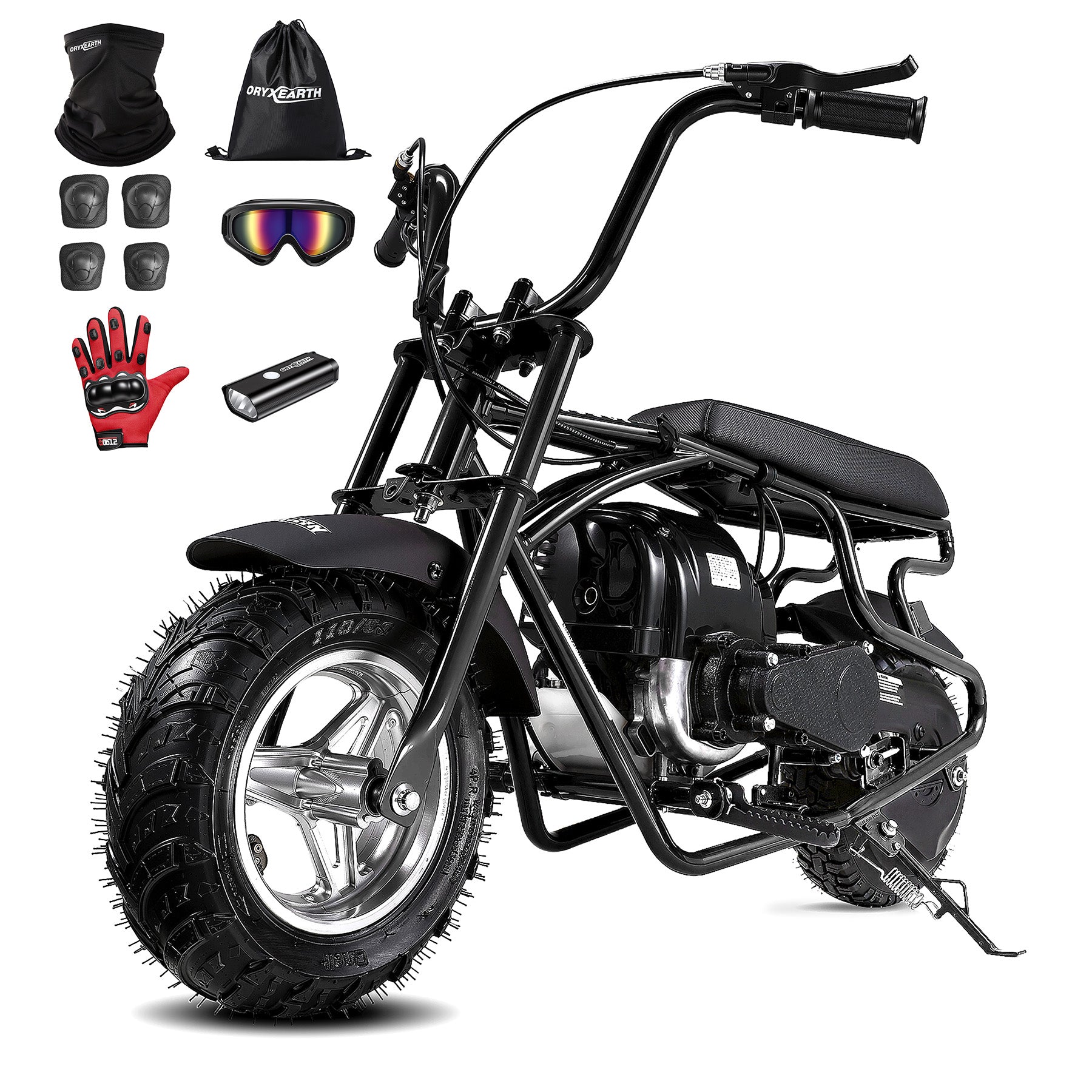 【WMT】Oryxearth OM-40 Mini Gas Bike for Teens, Off-Road Dirt Bike, Gas Powered 4-Stroke Pocket Bike, Easy Assembly