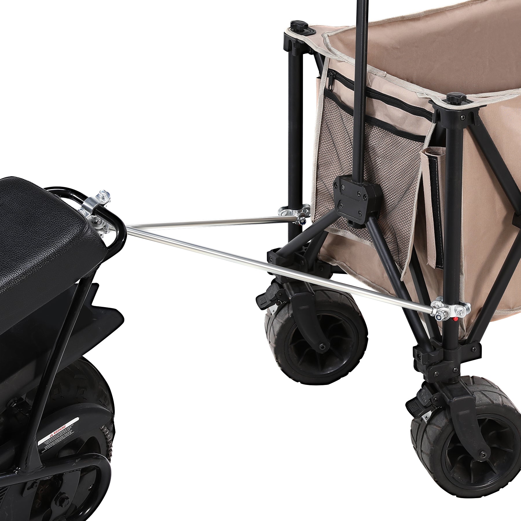 Oryxearth Mini Adjustable Tow Bar, Small Bucket Cart Pull Rod, Wagon Pull Rod for Camping Garden Cleanup