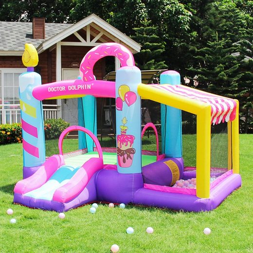 Hüpfburg mit Gebläse für Kinder – Spielplatz im Freien, 290 cm x 270 cm x 220 cm (L x B x H)