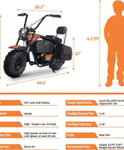 Oryxearth Elektro-Dirtbike für Kinder mit Scheinwerfer und tragbarer Tasche