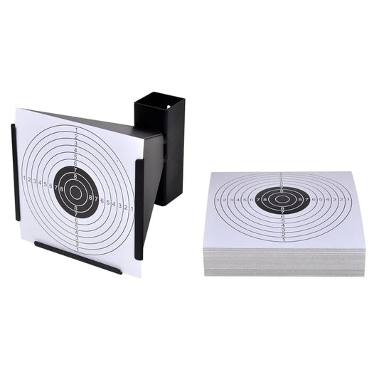 5.5" Funnel Target Holder Pellet Trap + 100 Paper Targets