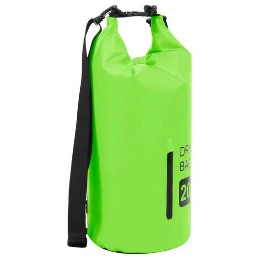 Packsack mit Reißverschluss, grün, 5,3 Gallonen PVC