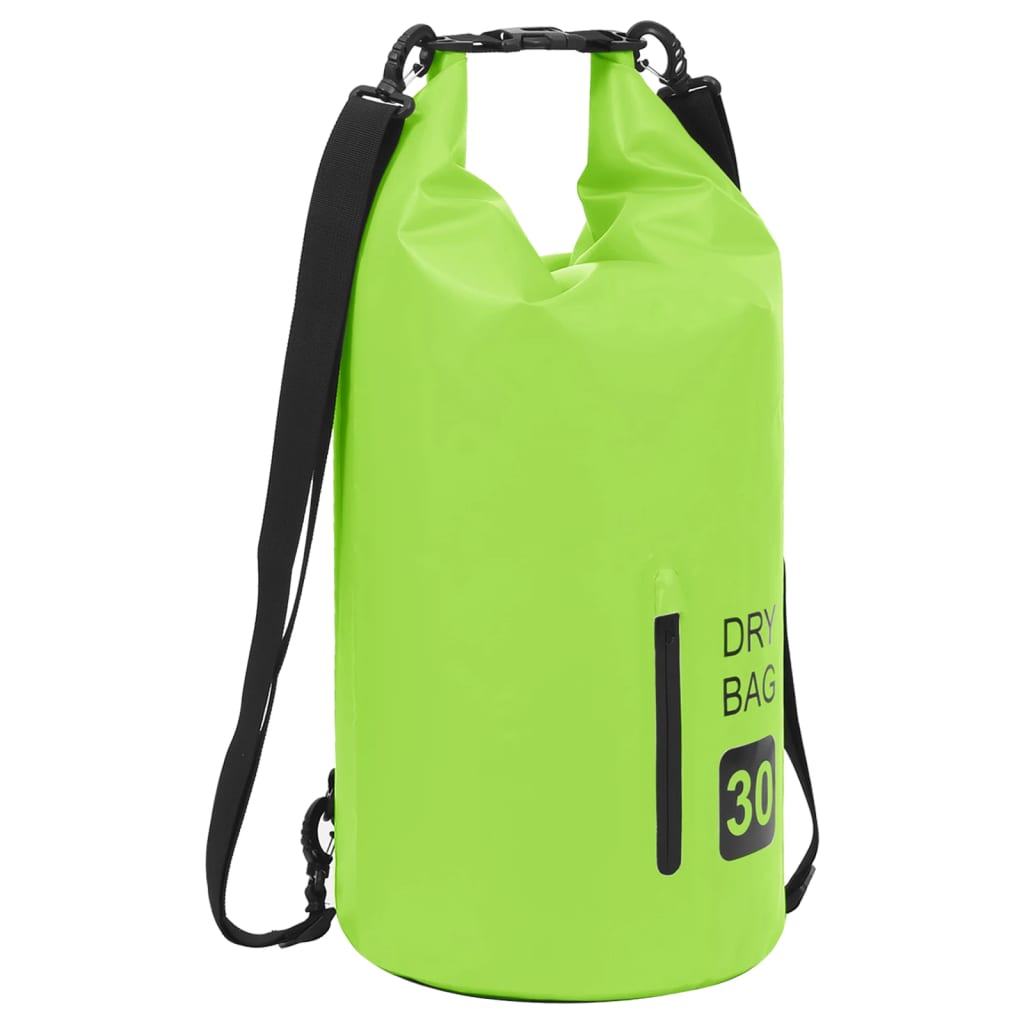 Packsack mit Reißverschluss, grün, 7,9 Gallonen PVC