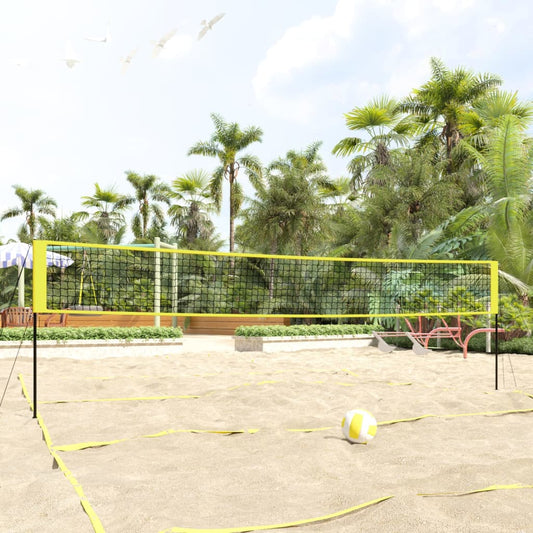 Volleyball Net Yellow and Black PE Fabric