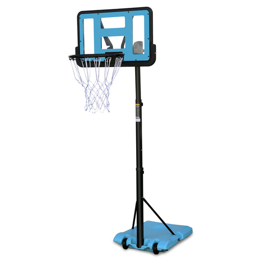 屋外の高さ調節可能な7.5から10フィートのバスケットボールフープ、44インチのバックボード、安定したベースとホイール付きのポータブルバスケットボールゴールシステムに使用します。