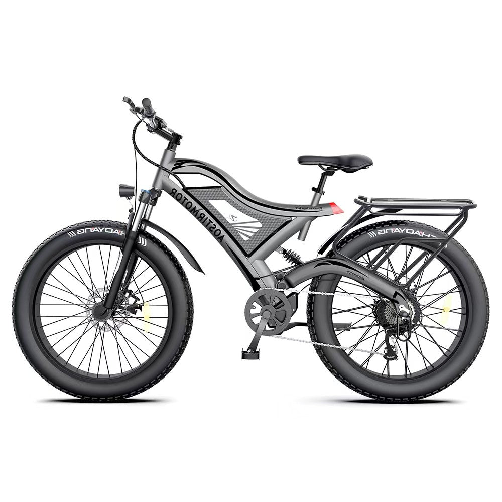 S18 26" 750W Electric Bike Fat Tire 48V 15AH Removable Lithium Battery for Adults